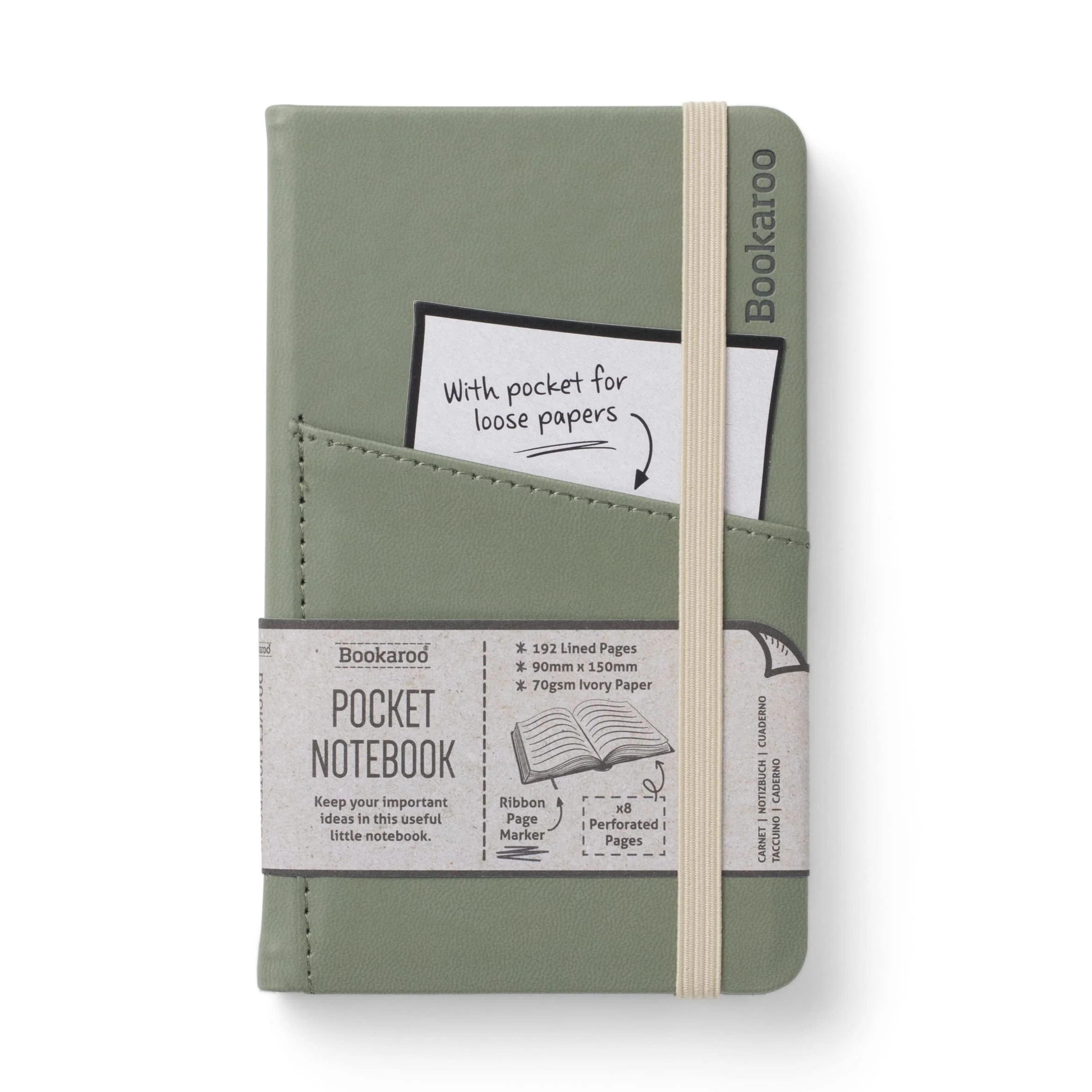 IF Bookaroo A6 'Pocket' Notebook - Fern