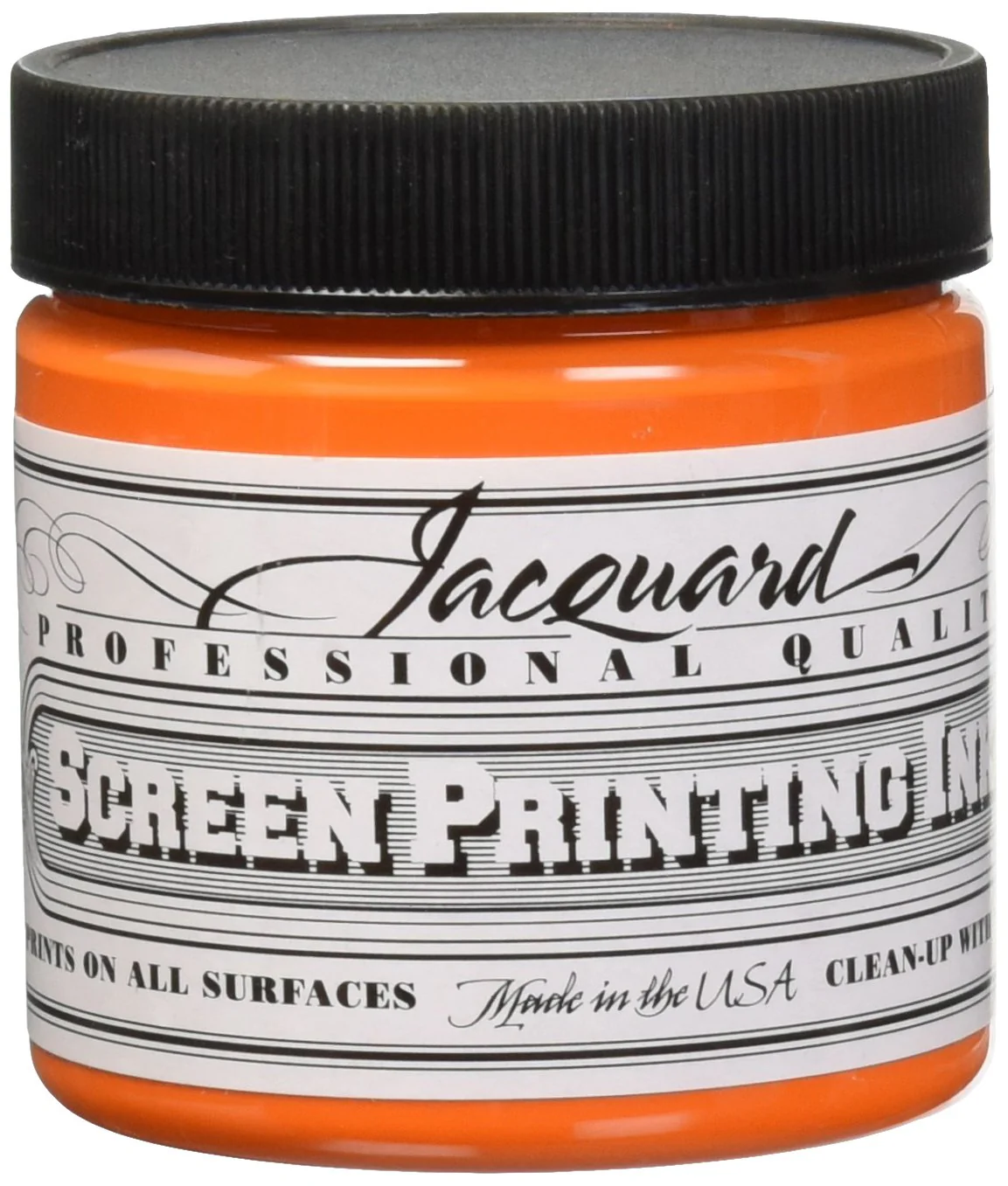 Jacquard Professional Screen Print Ink, Water-Soluable, 4oz Jar, Orange (103)