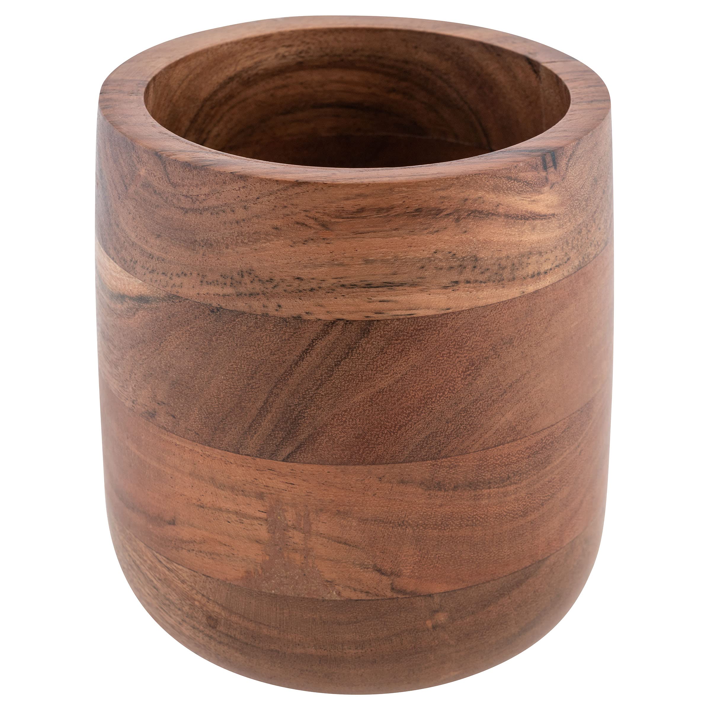 Karma Gifts Large Wooden Crock Utensil Holder, Brown