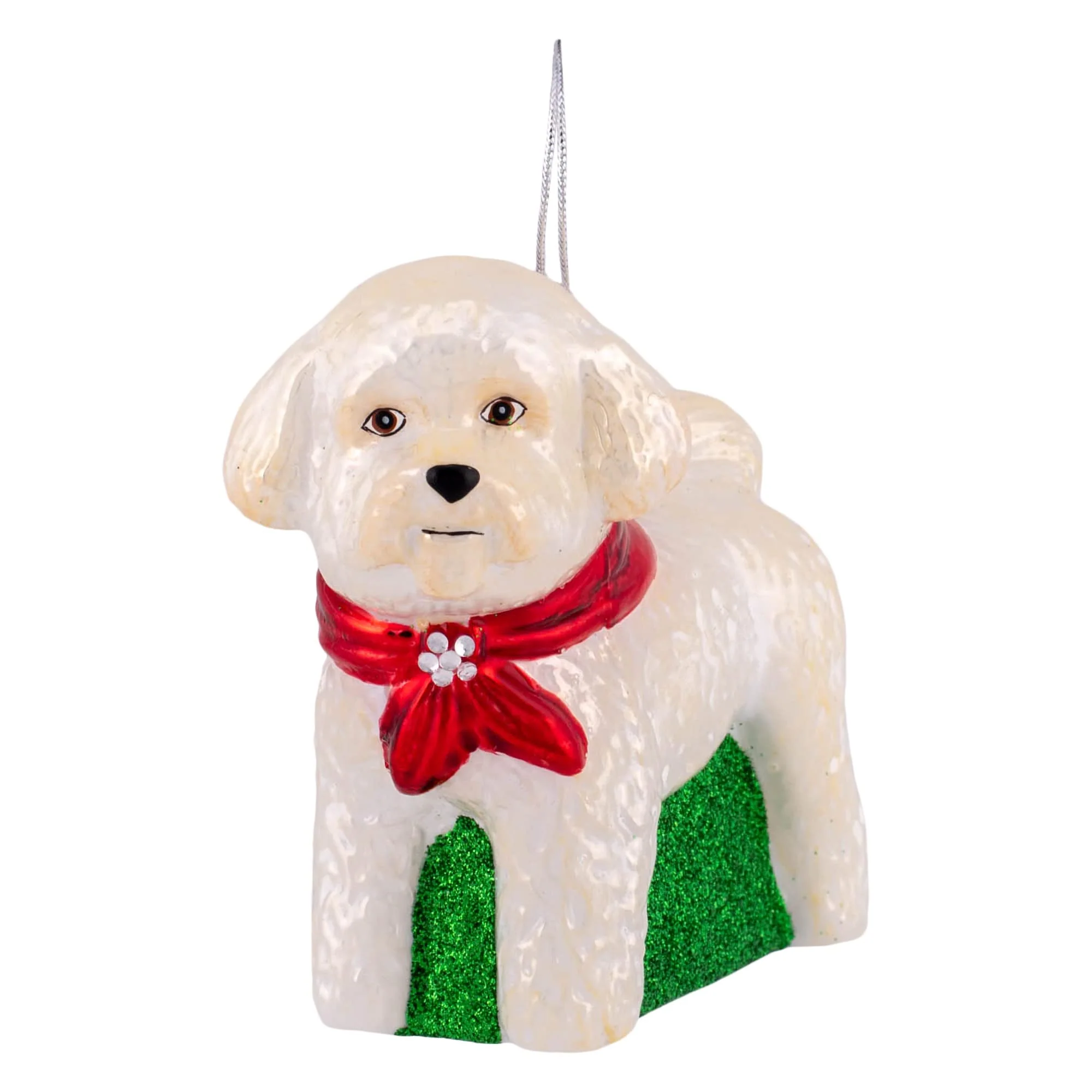 Noble Gems™ Bichon Frise Glass Ornament