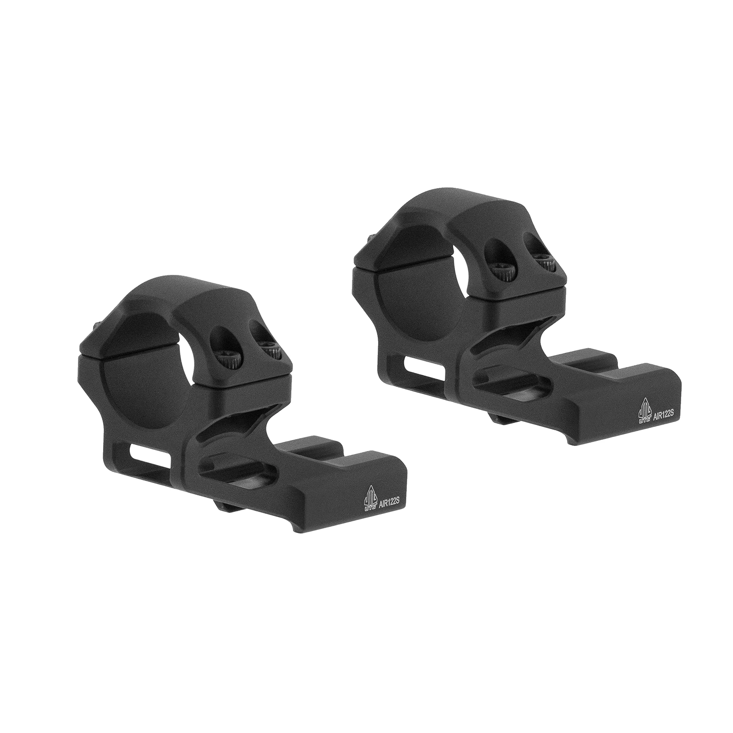 UTG Leapers AIR122S Inc Accu-Sync Offset Picatinny Rings, 1" High Profile, 37mm, Black