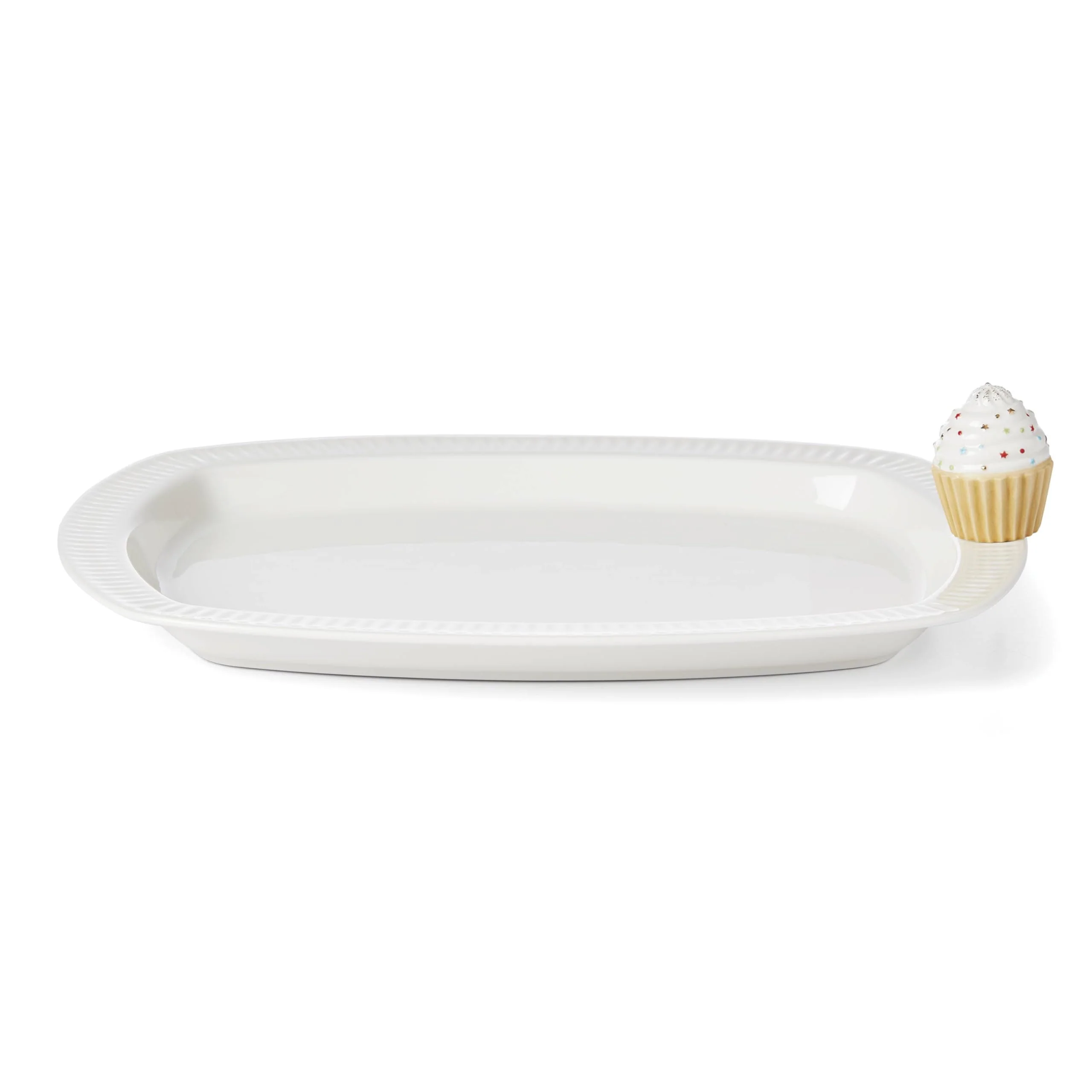 Lenox Profile Charm Tray W/Cupcake, 2.80, White