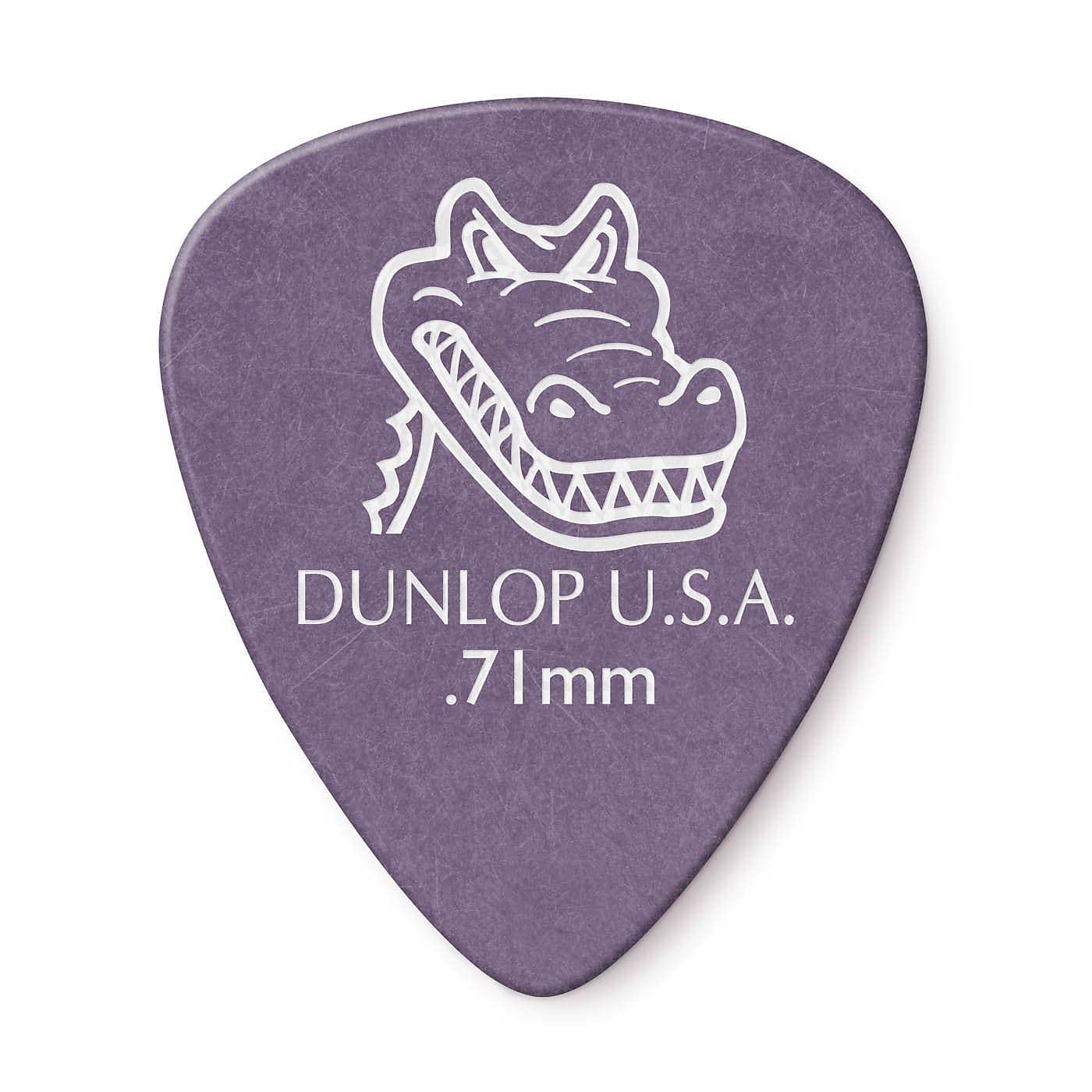 Dunlop Gator Grip 071 Guitar Picks - Purple (12 Pieces)
