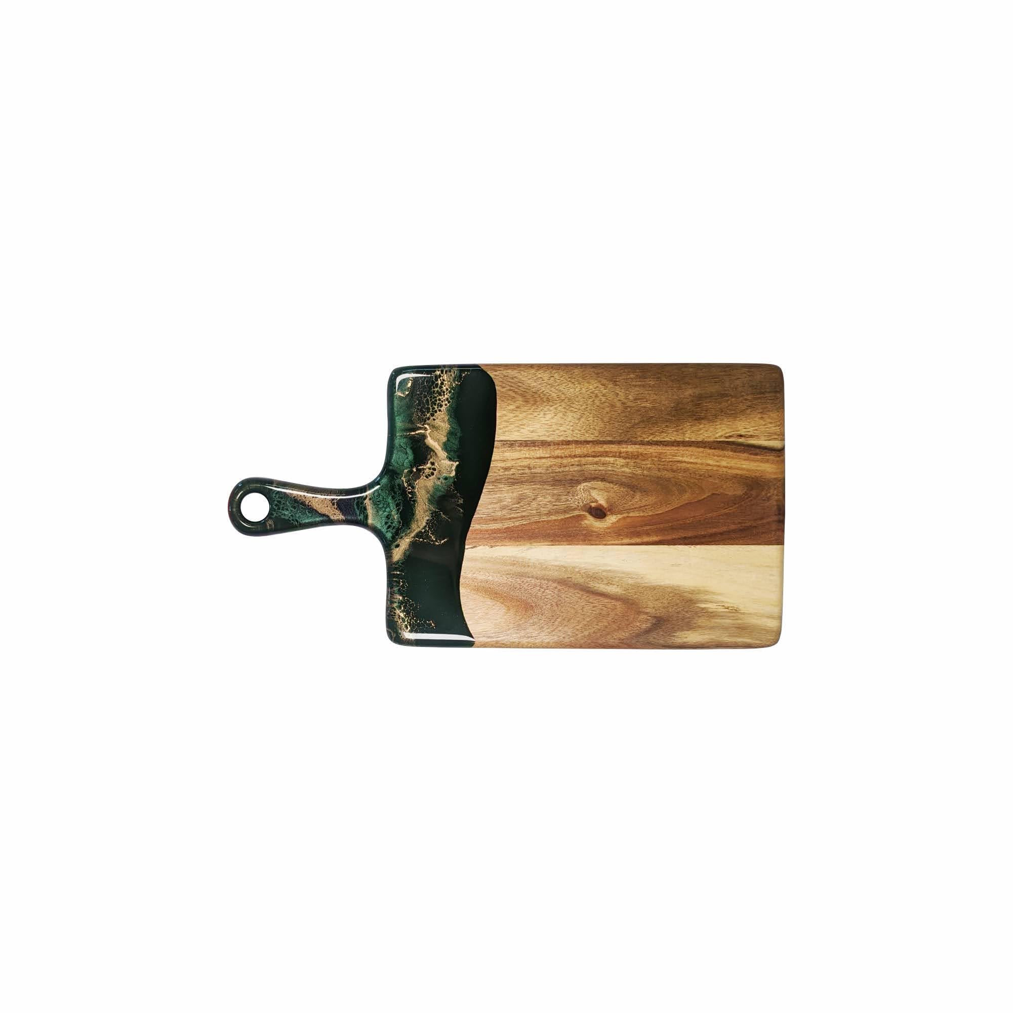 Lynn and Liana Designs Jade Medium Acacia Cheeseboard, 16-inch Length, Kitchen Accessories