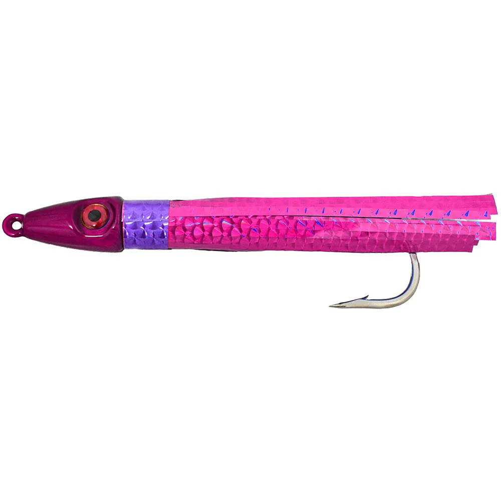 Hybrid Wahoo Bomb 6" Fully Rigged - 6oz Multi Colored Tuna Lures by MagBay Lures (Pink)