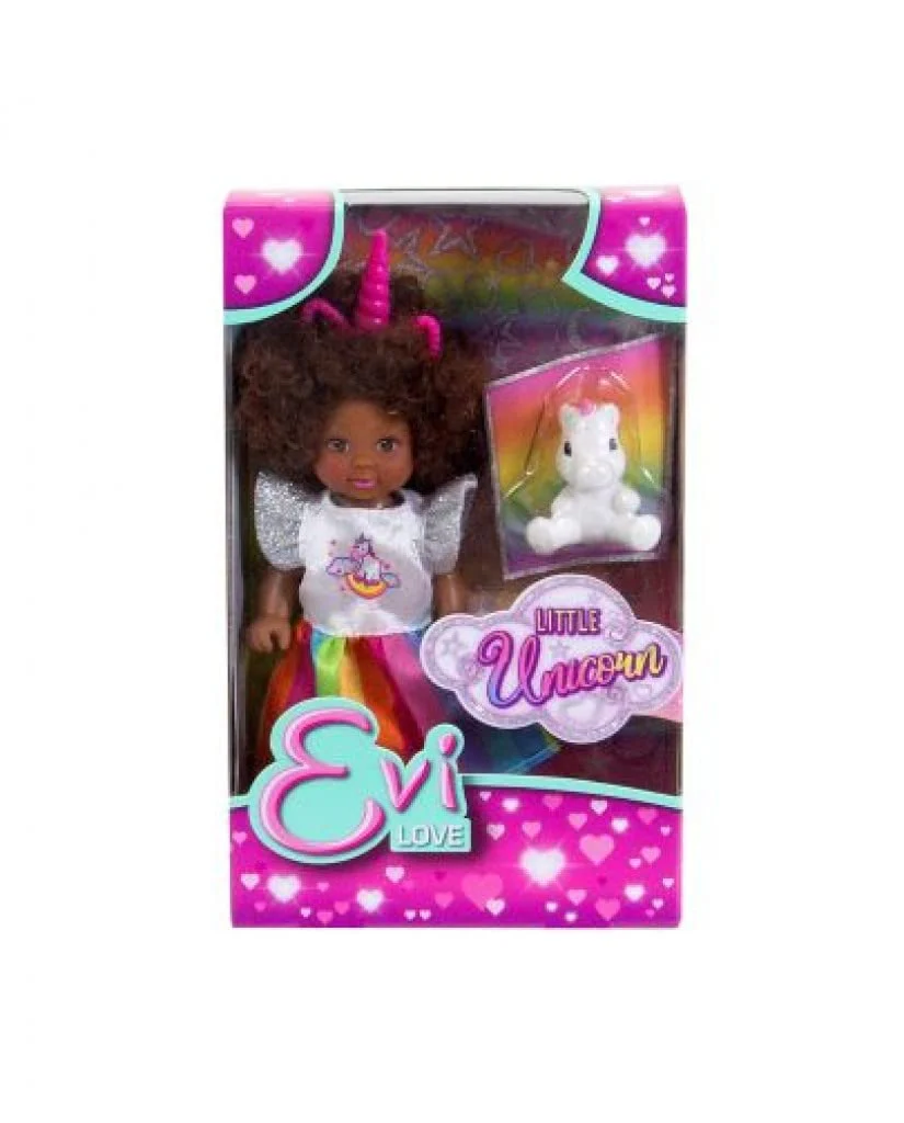 Simba Evi Love Little Unicorn, 6-inch Height, Multicolor - with Unicorn Hair Band and Unicorn Friend, for Girls, Birthday Gift, Collection