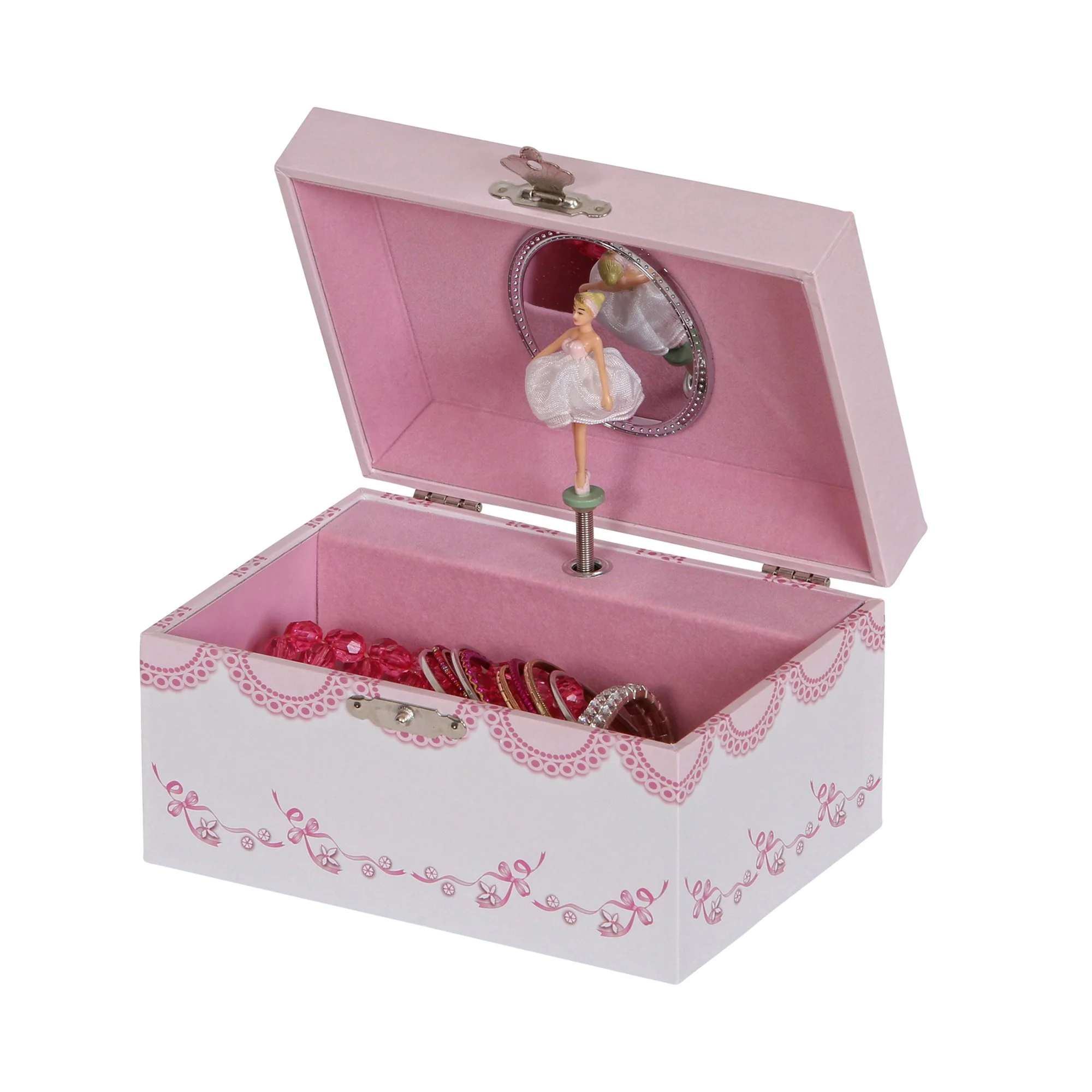Mele & Co. 00803S16 Clarice Girl's Musical Ballerina Jewelry Box Pink, 6 x 4 x 3