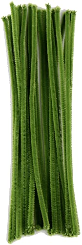 Touch of Nature Chenille Stems 6mmx12" 25/Pkg-Moss Green