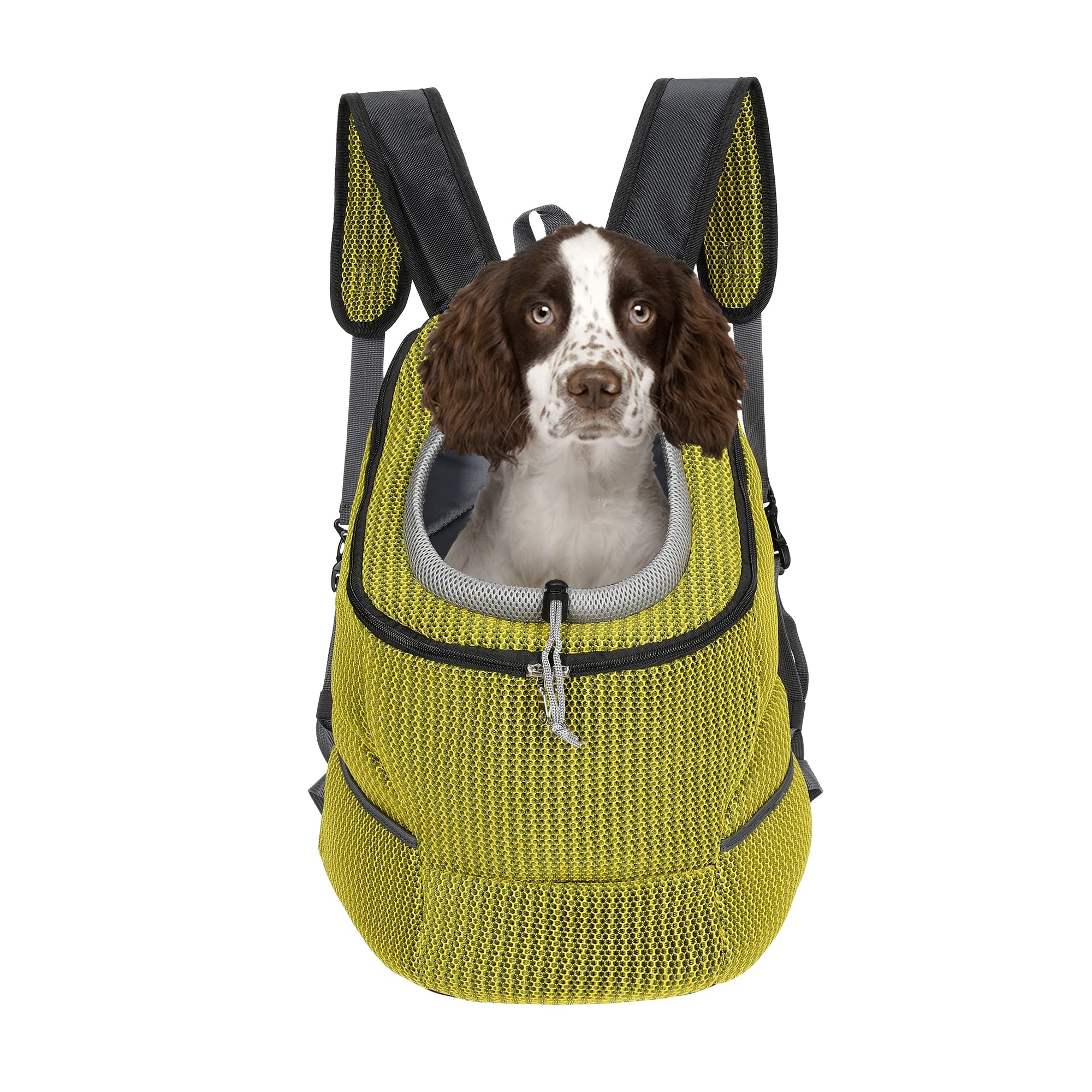 Mile High Life | Hiking Outdoor Pet Carrier Backpack | Kitty Puppy Cat Carrier | Dog Carrier for Small Dogs | Dog Backpack w Breathable Mesh with Soft Padding(Comb Yellow, Small (Pack of 1))