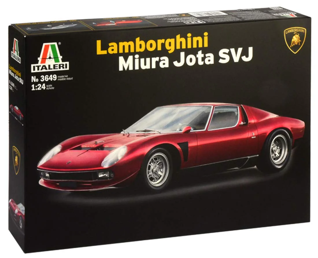Italeri 3649 Model Plastic to Assemble Car Lamborghini Miura Jota Svj- Model Kit Scale 1:24