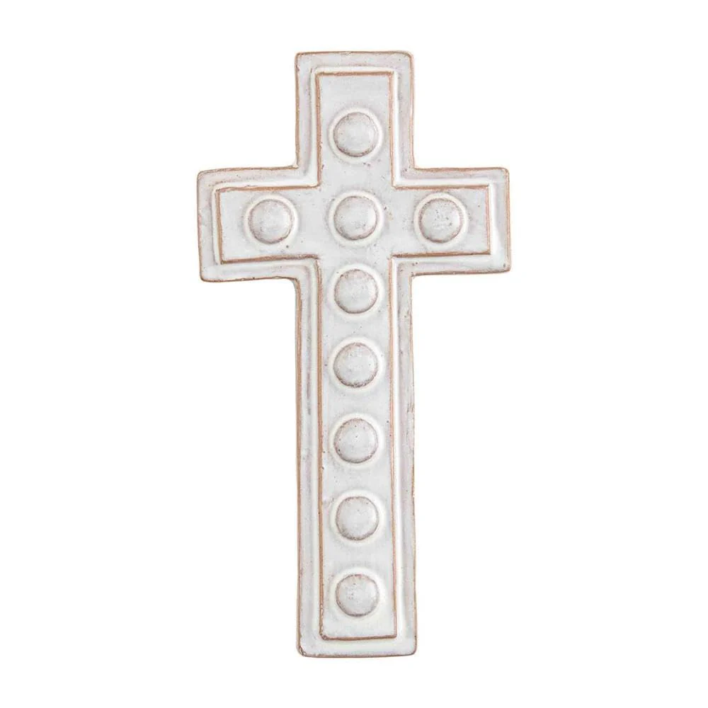 Mud Pie Stoneware Cross, 7" x 3 1/2", Medium