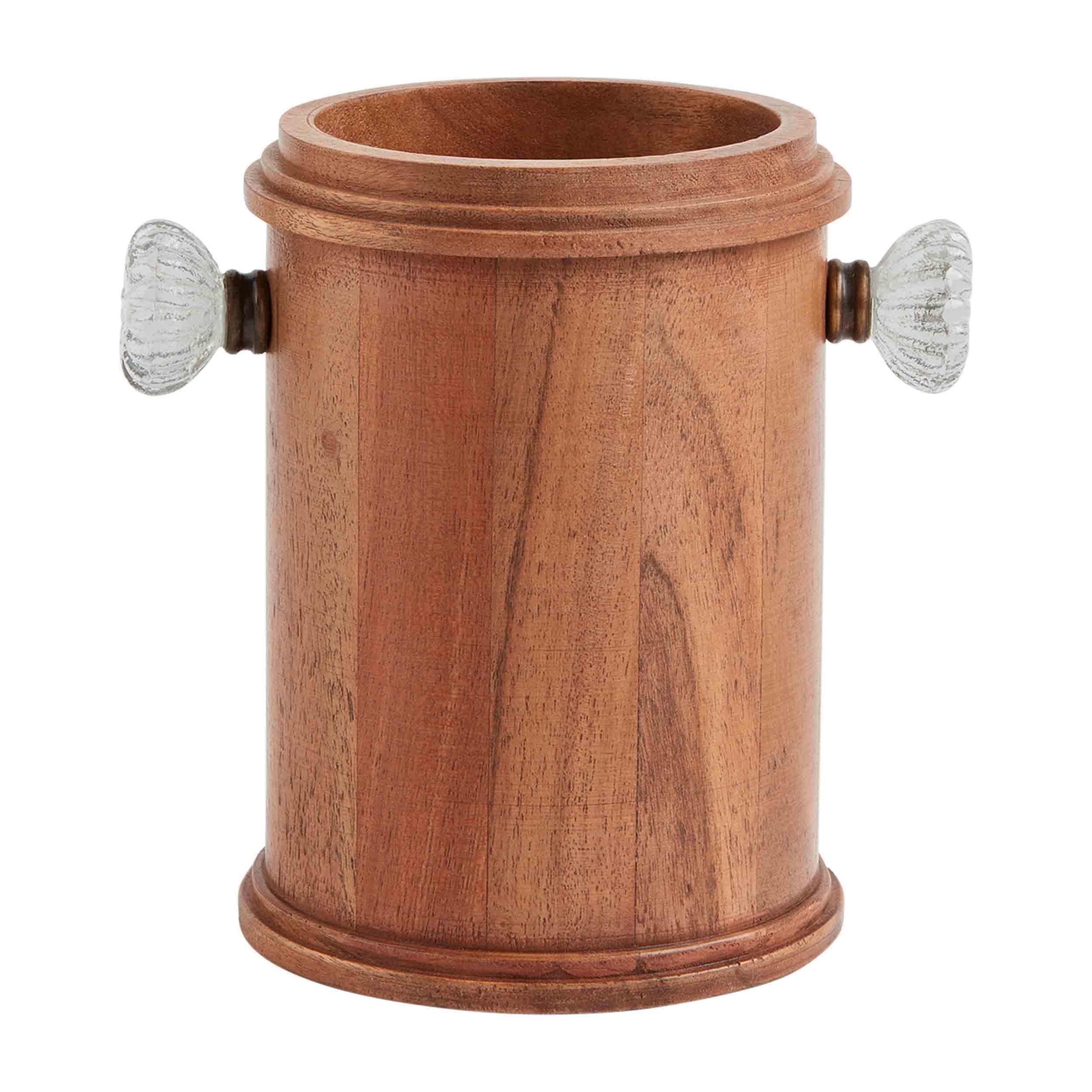 Mud Pie Utensil Holder, 7 1/2" X 5 1/4', Brown