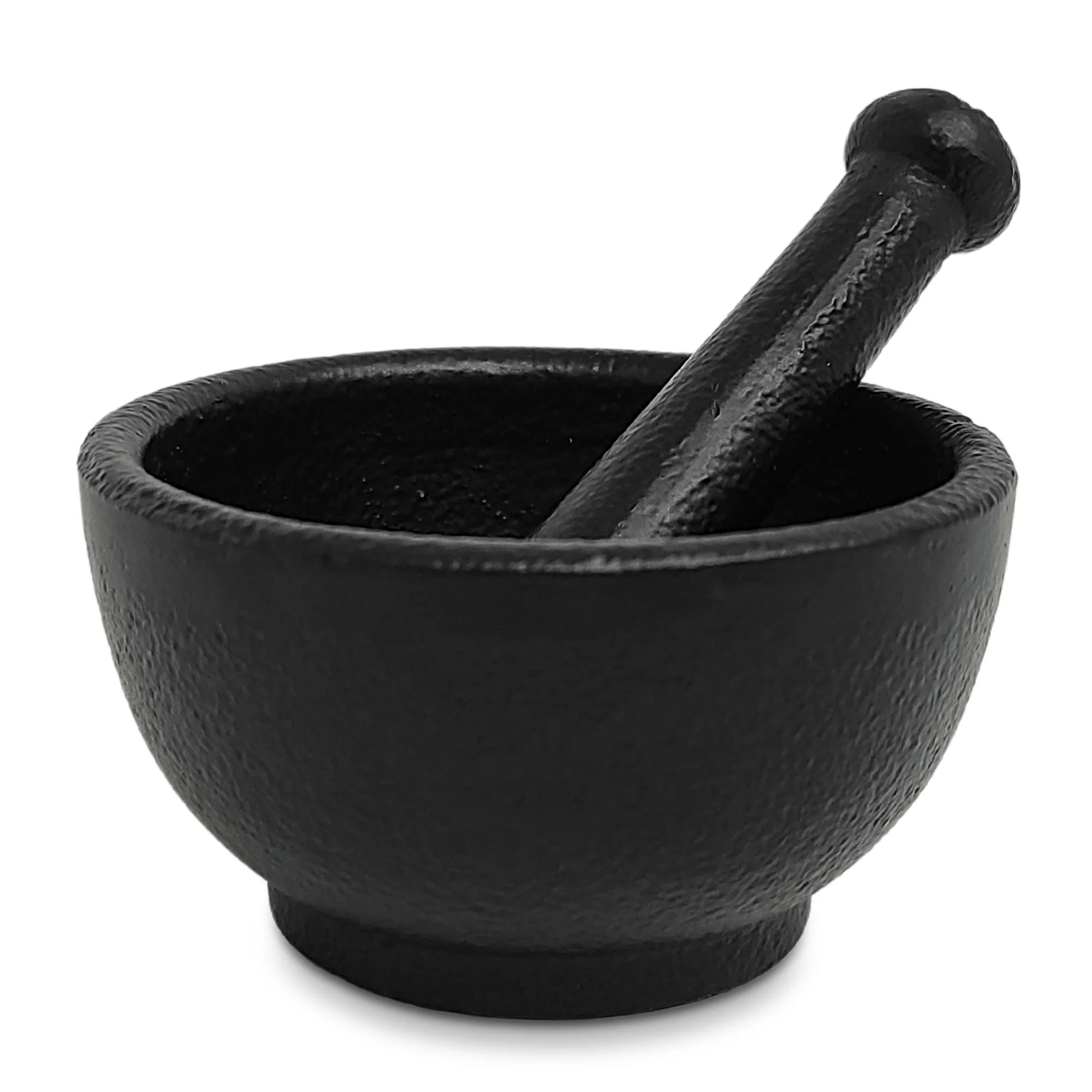 Cast Iron Mortar & Pestle Set 3 Inch, Herb Grinder, Pill Crusher, Molcajete. Heavy Duty Cast Iron morter and pessel by New Age Imports, Inc.(MP1- Cast Iron MP 3")