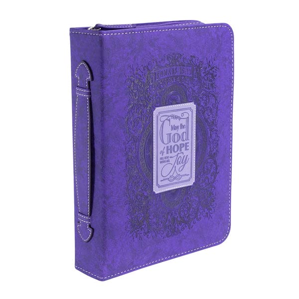 Divinity Boutique Bible Cover XXL - Purple God of Hope - Romans 15:13