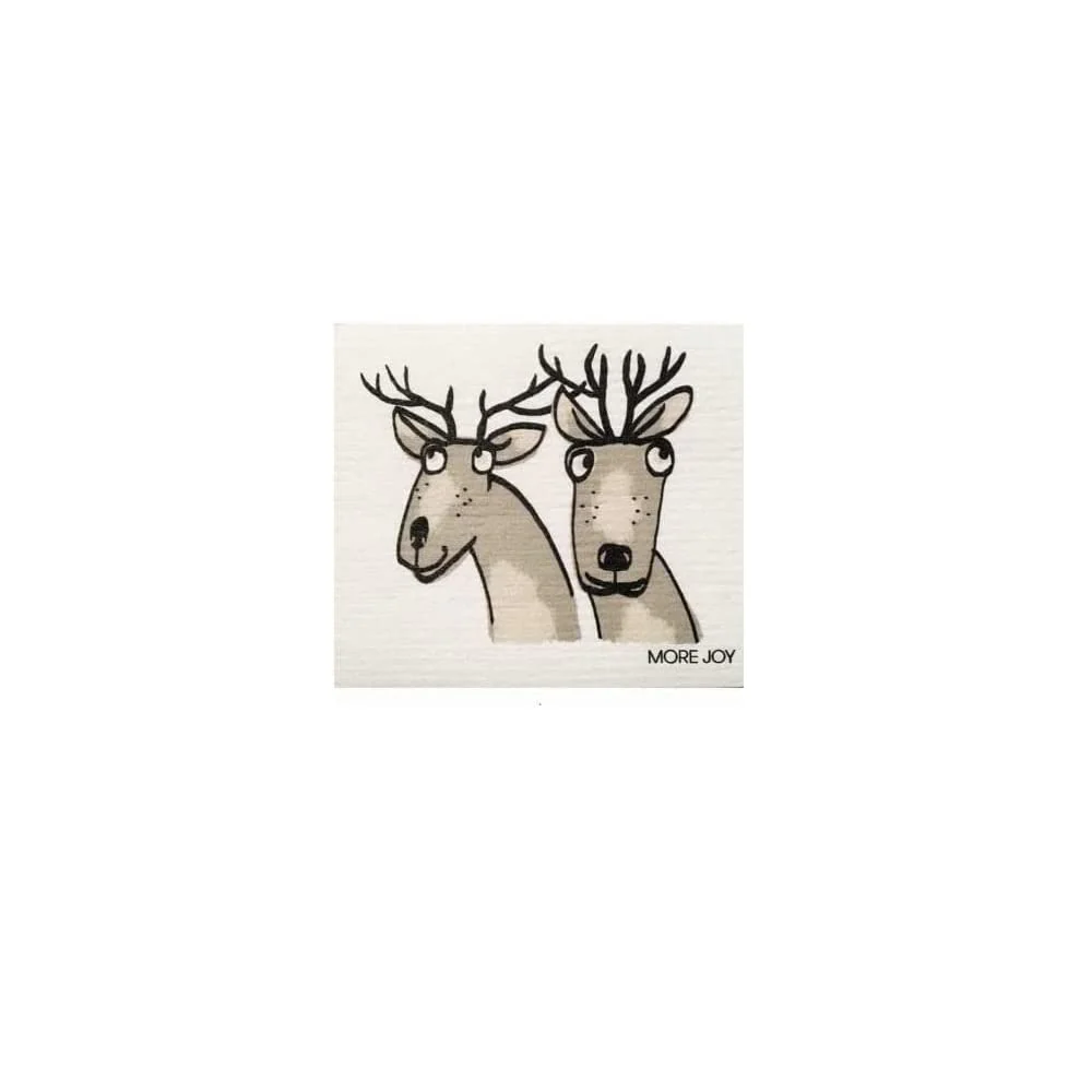 More Joy Christmas Funny Reindeers Design Dishcloth, Kitchen Accessories, Holiday Season