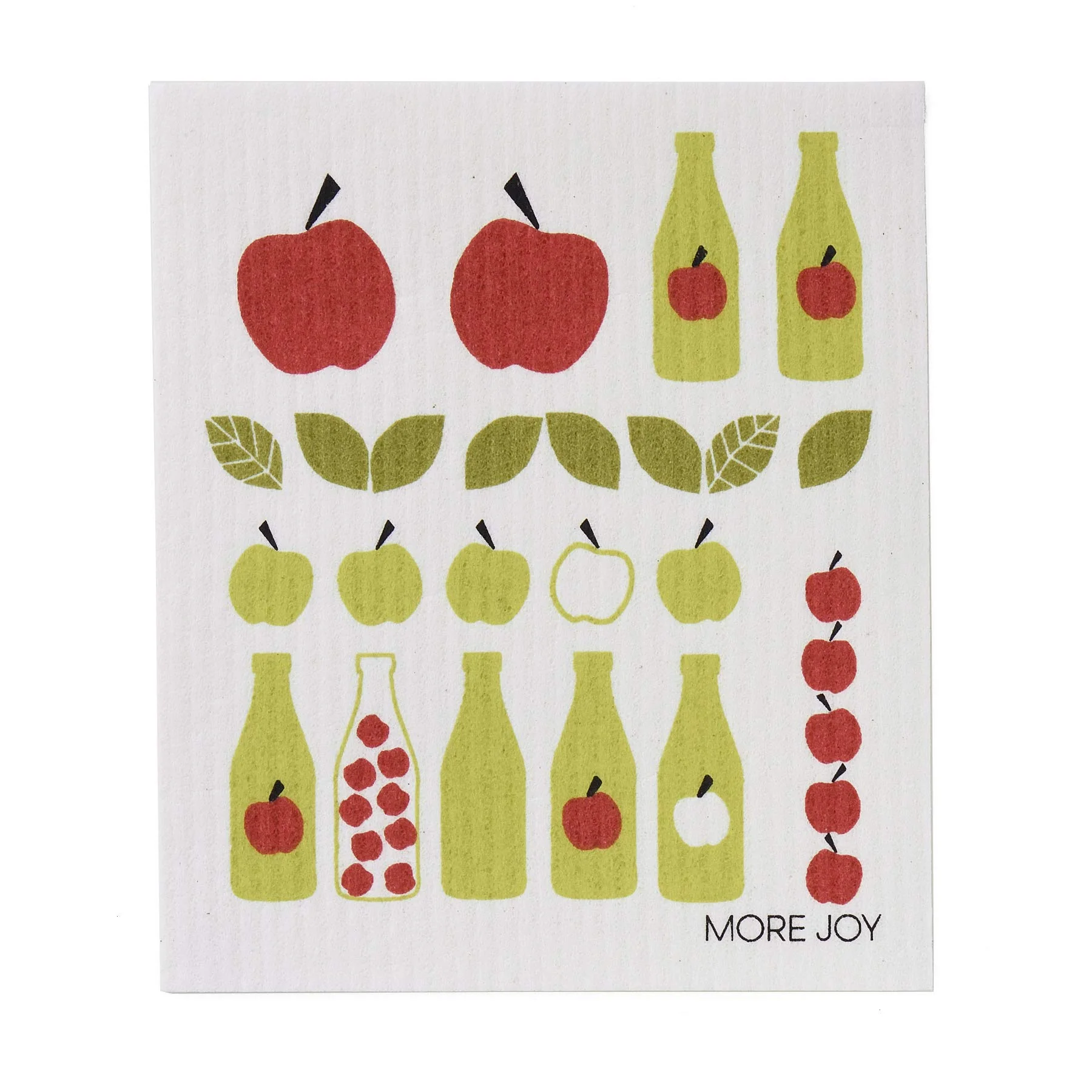 Morejoy 3811 Dish Cloth, Apple Juice, Soft Cloth, Nordic Cellulose Eco
