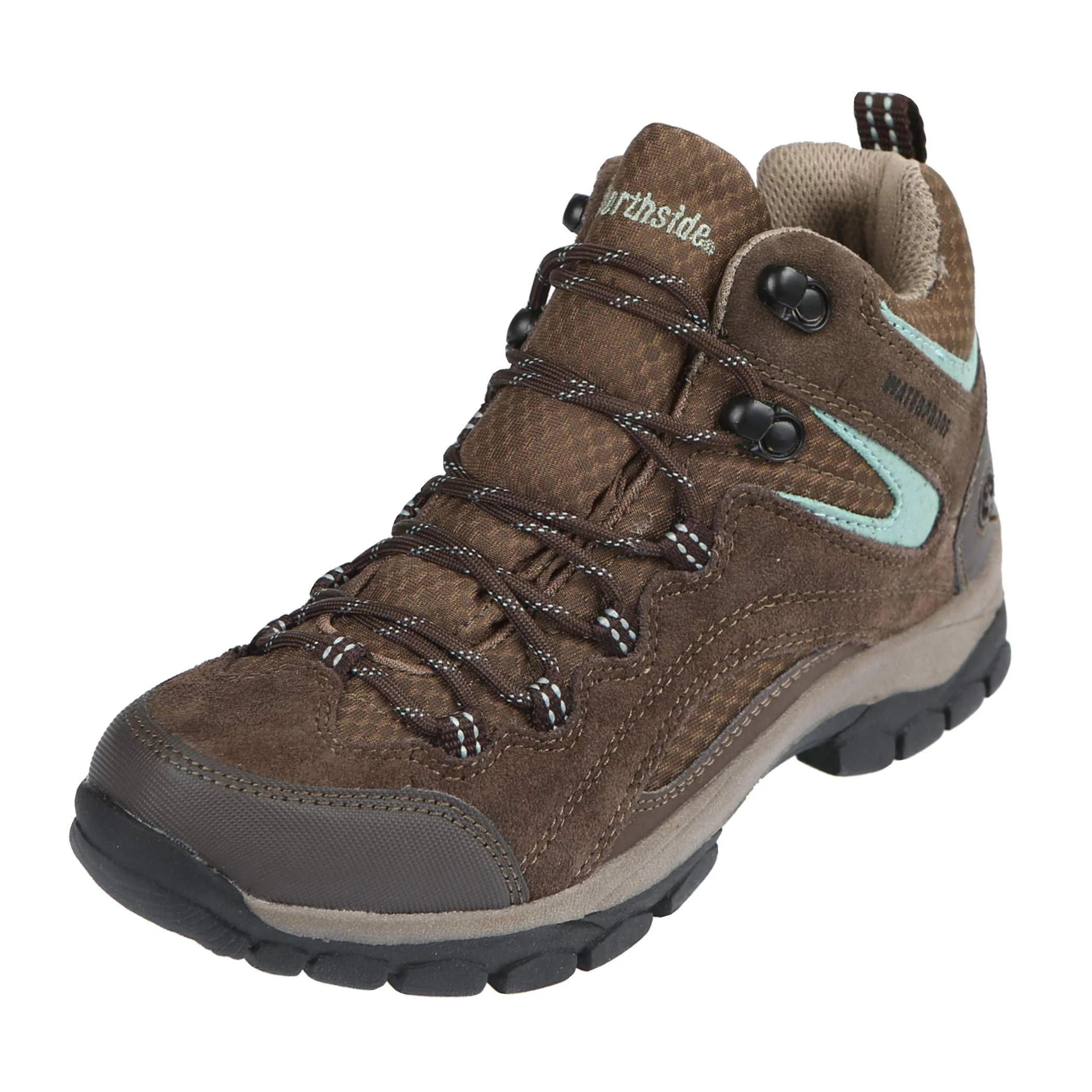 Northside Women's Pioneer Waterproof Hiking Boot, Dark Brown/Sage, 6 Medium US