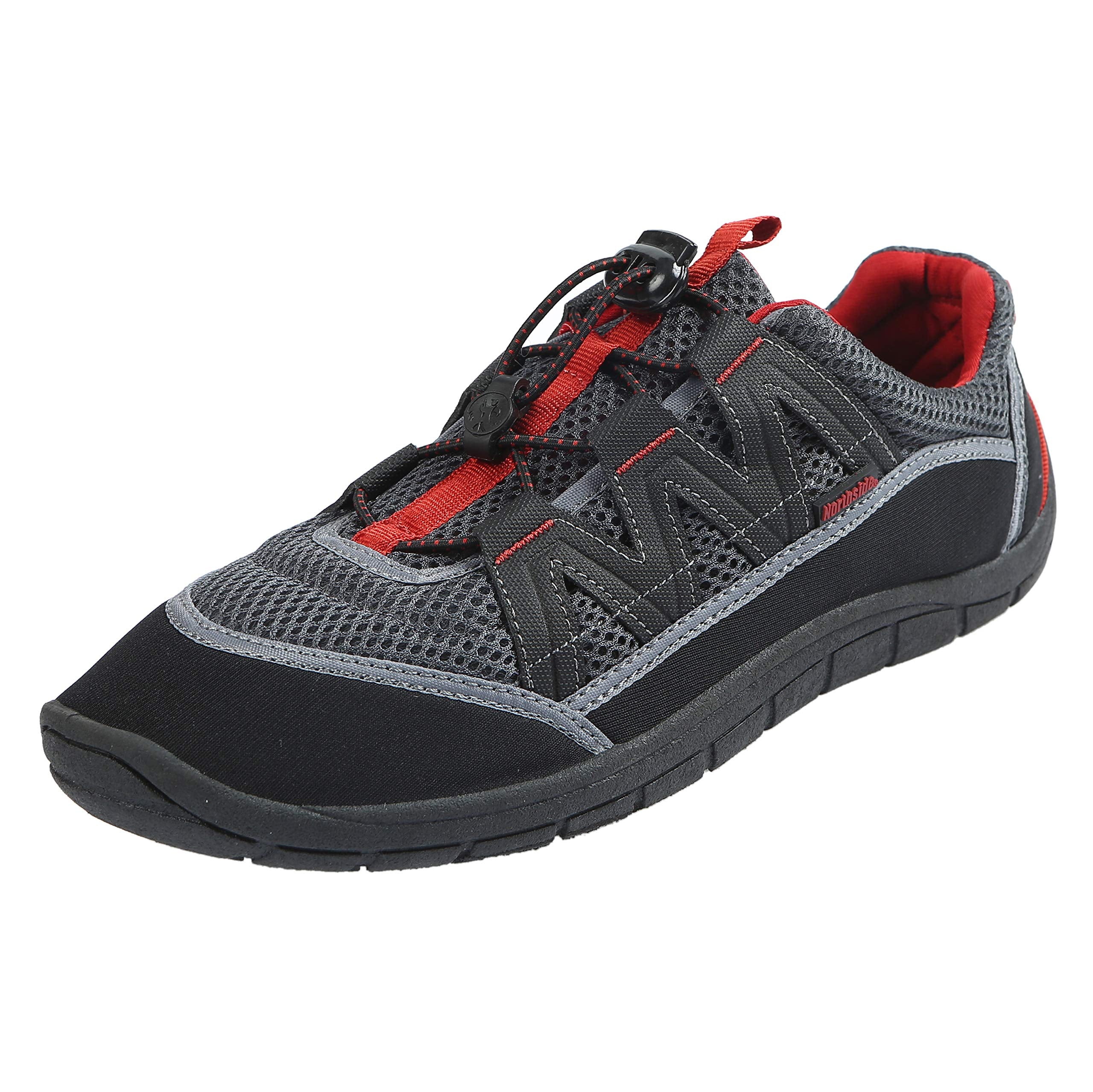 Northside Unisex Brille II Athletic Water Shoe,Dark Gray/Red,9 M US