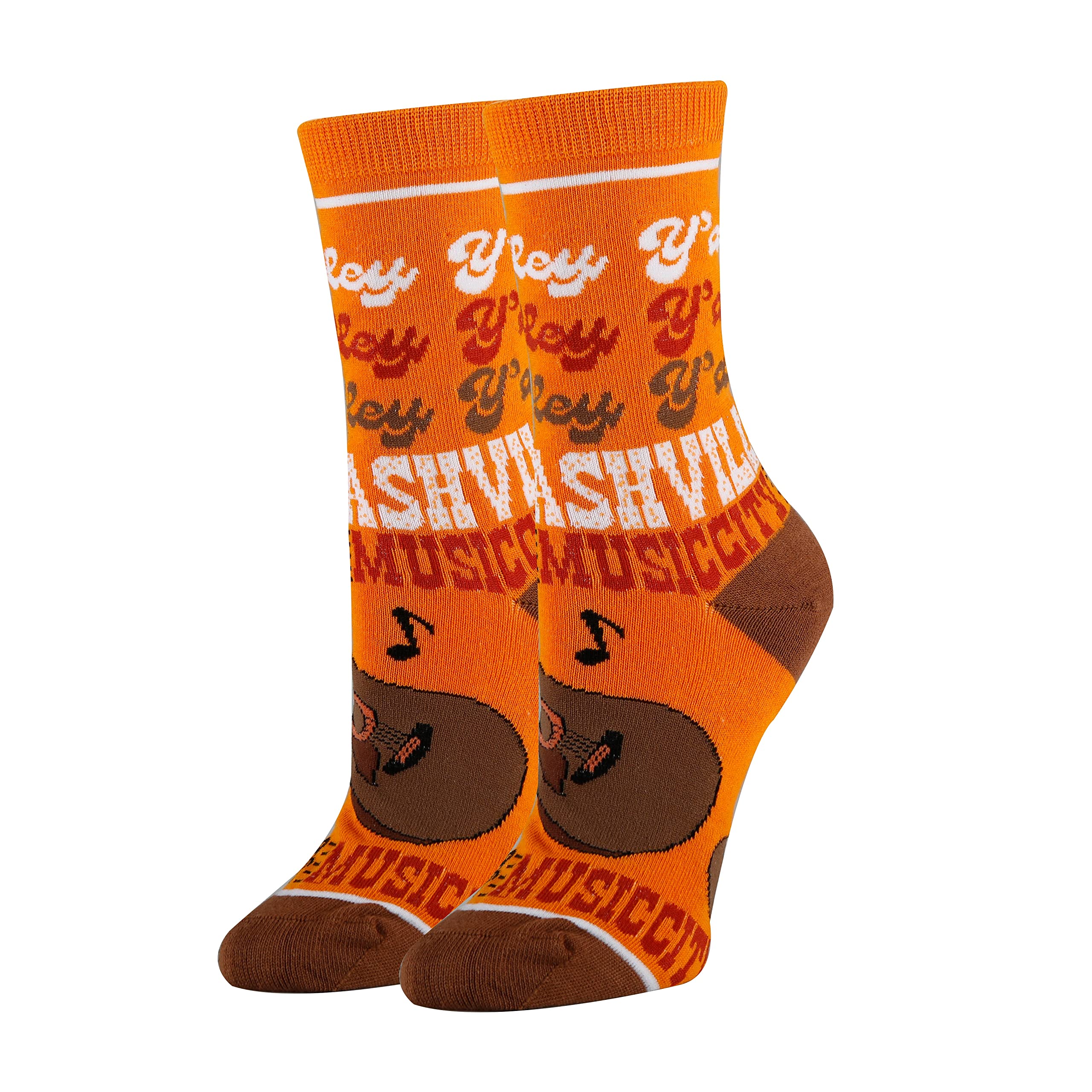 Womens Novelty Funny Crew Socks, Hey Y'all, Colorful Dress Cotton Socks Crazy Cool Socks