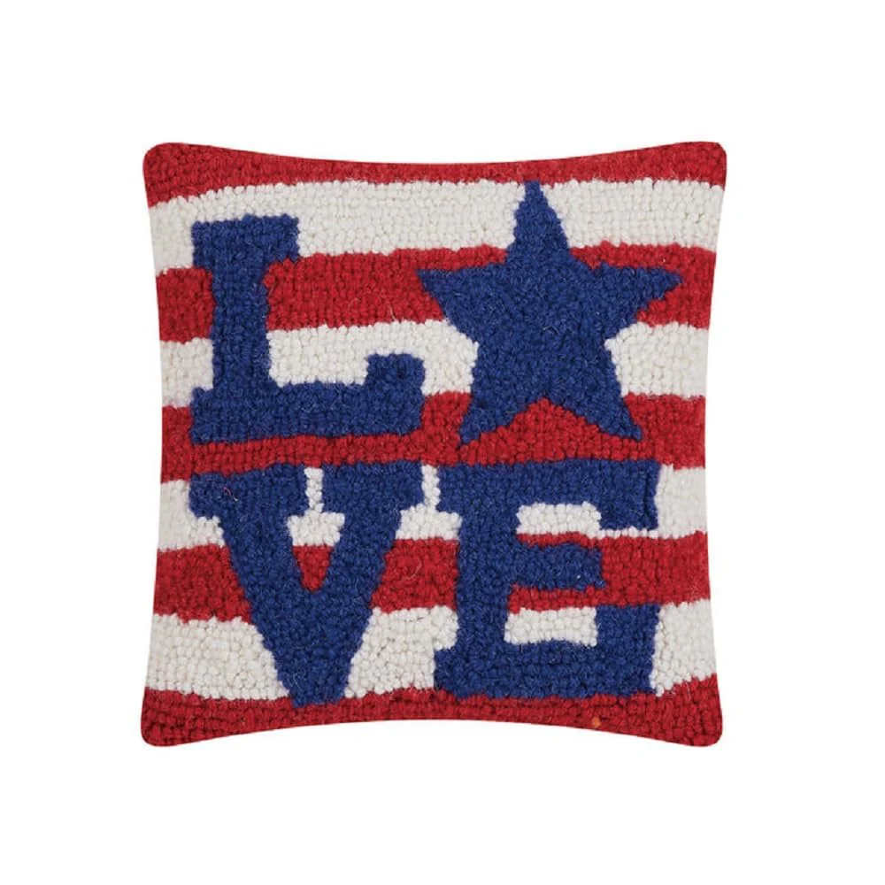 Peking Handicraft Love Star Min Hook Pillow, 10-inch Length, Wool and Poly Velvet, Poly Filler, Home, Home Décor