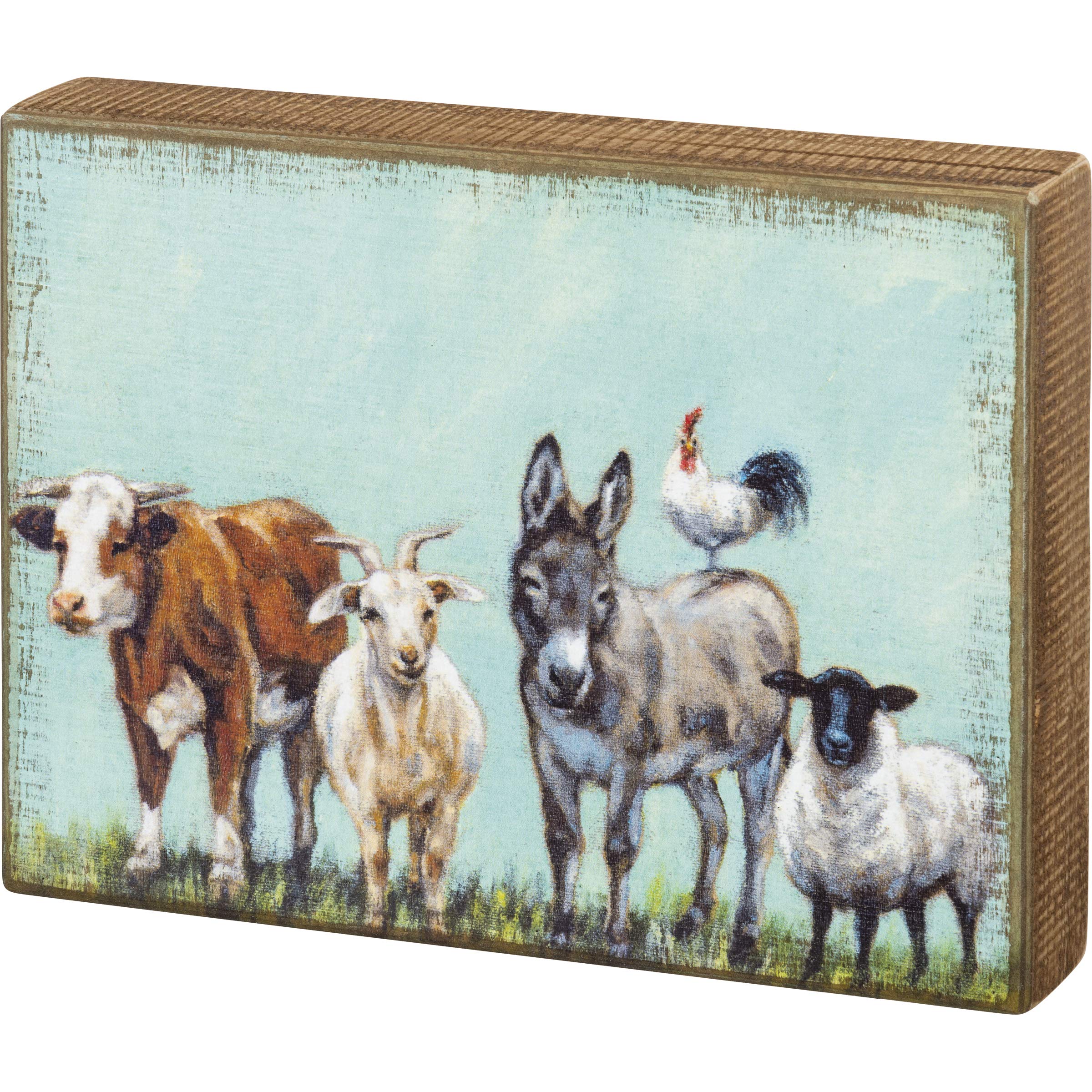 Primitives by Kathy Box Farm Family Box Sign