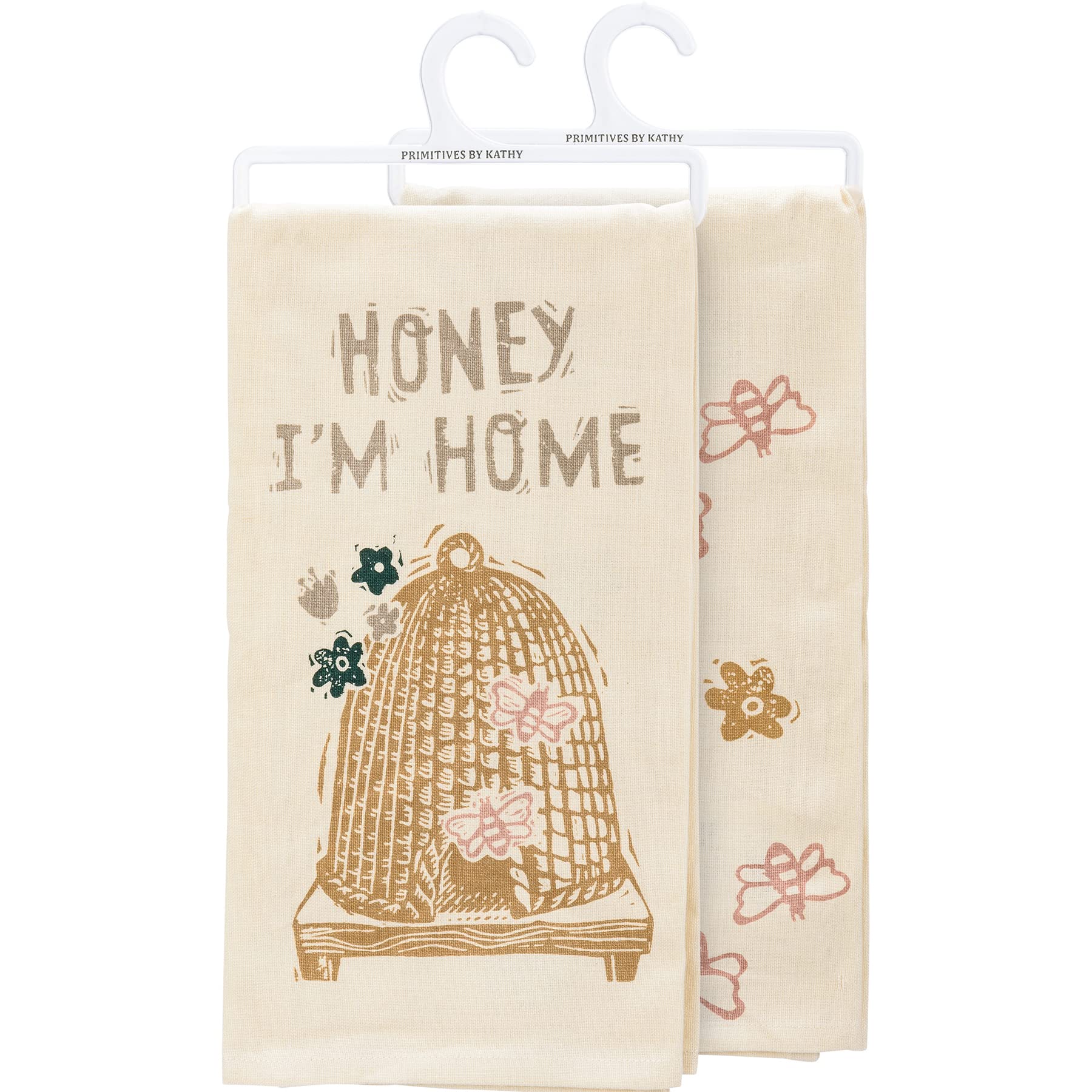 Primitives by Kathy 112238 Honey I'm Home Kitchen Towel, 26-inch Length, Cotton Linen