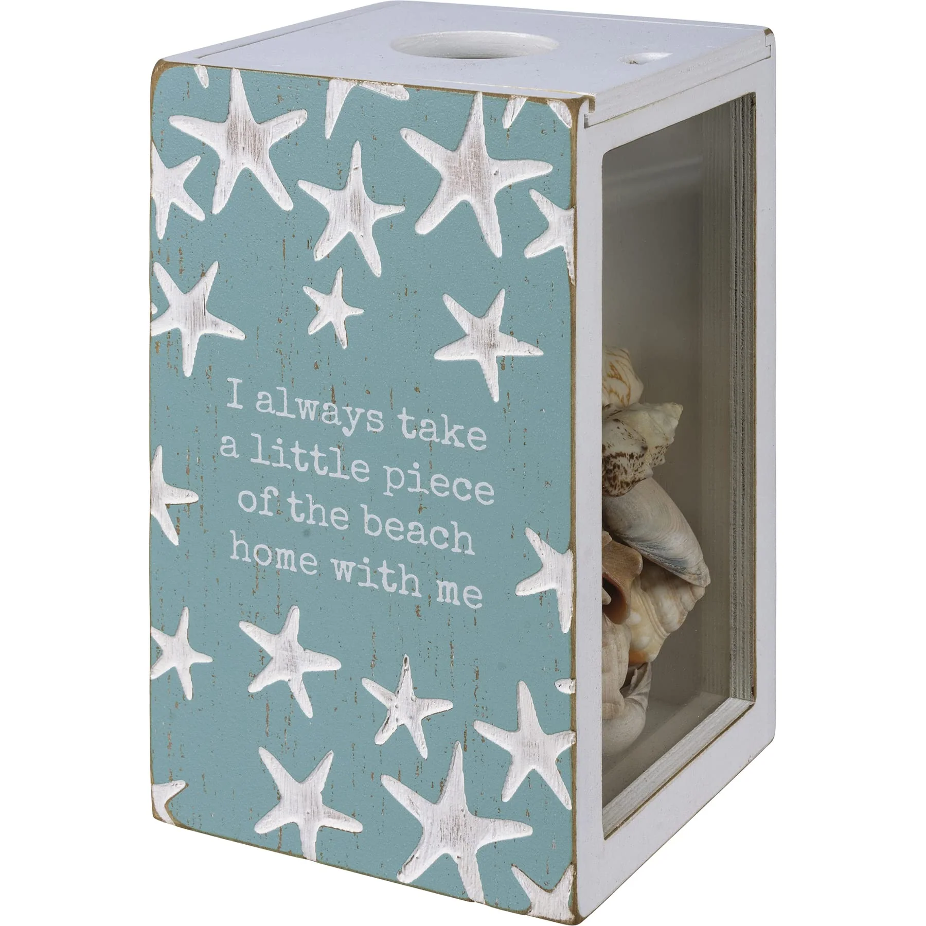 Primitives by Kathy I Always Take A Little Piece Of The Beach Home With Me; Every Shell Tells A Story Home Décor Shell Holder