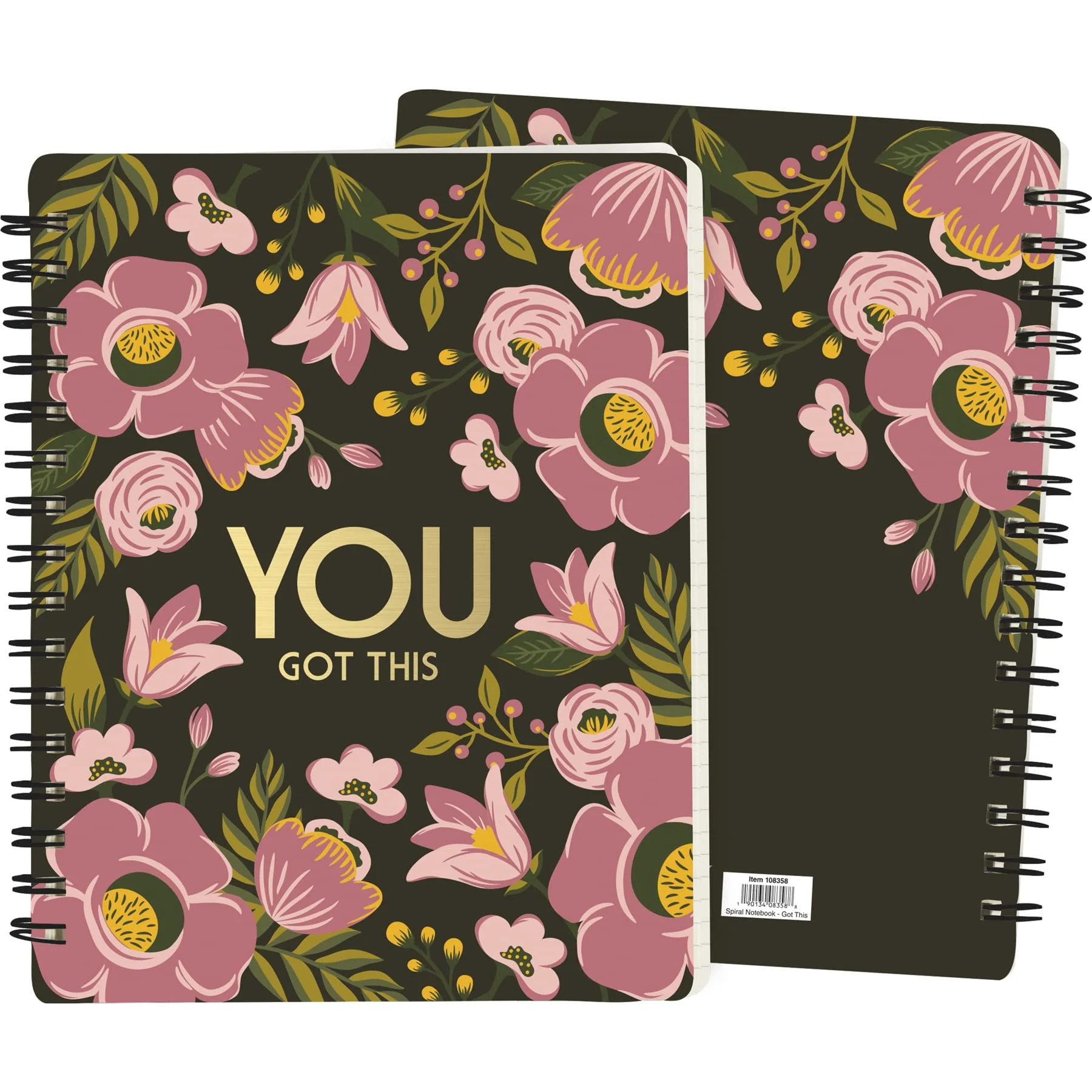 Primitives by Kathy Rosy Floral Design You Got This Spiral Notebook (120 Pages)