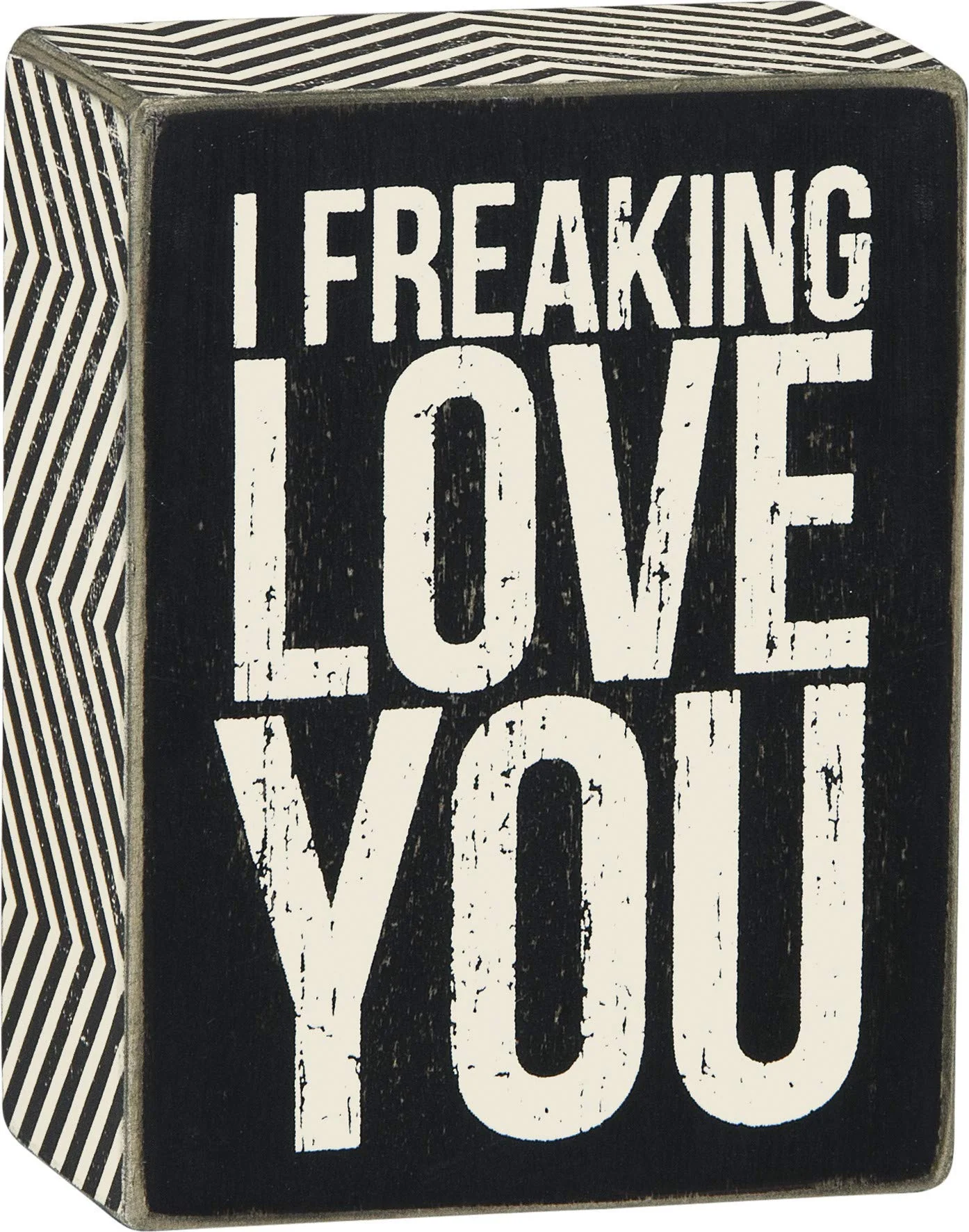 Primitives by Kathy Box Sign, 3 by 4-Inch, Freaking Love