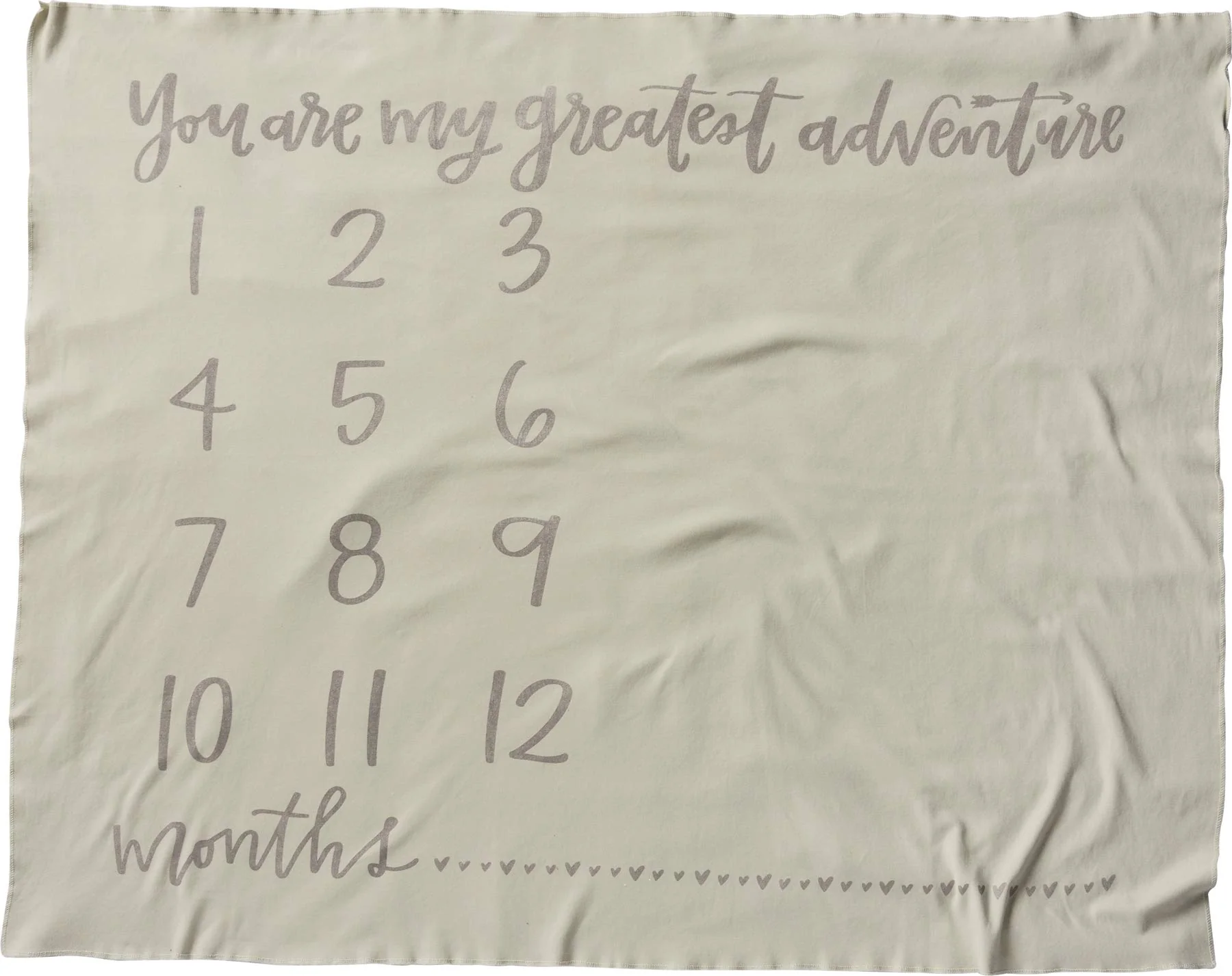 Primitives by Kathy Swaddle Blanket, Greatest Adventure, Milestone Baby Photo Prop Blanket, Soft Knit Jersey Cotton, 42" x 36"