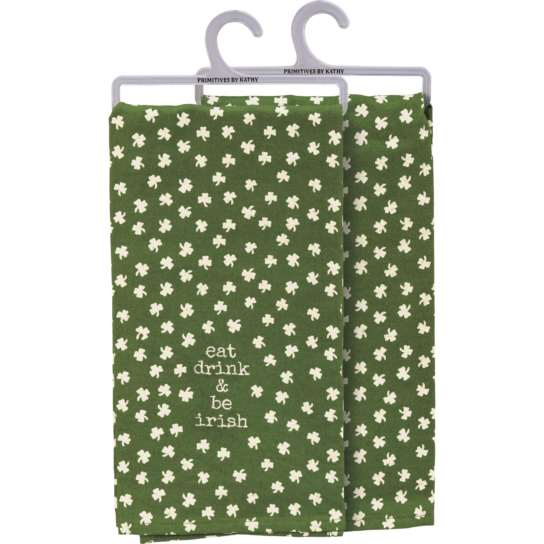 Primitives by Kathy 108854 Eat Drink and be Irish Dish Towel, 26-inch Length, Cotton