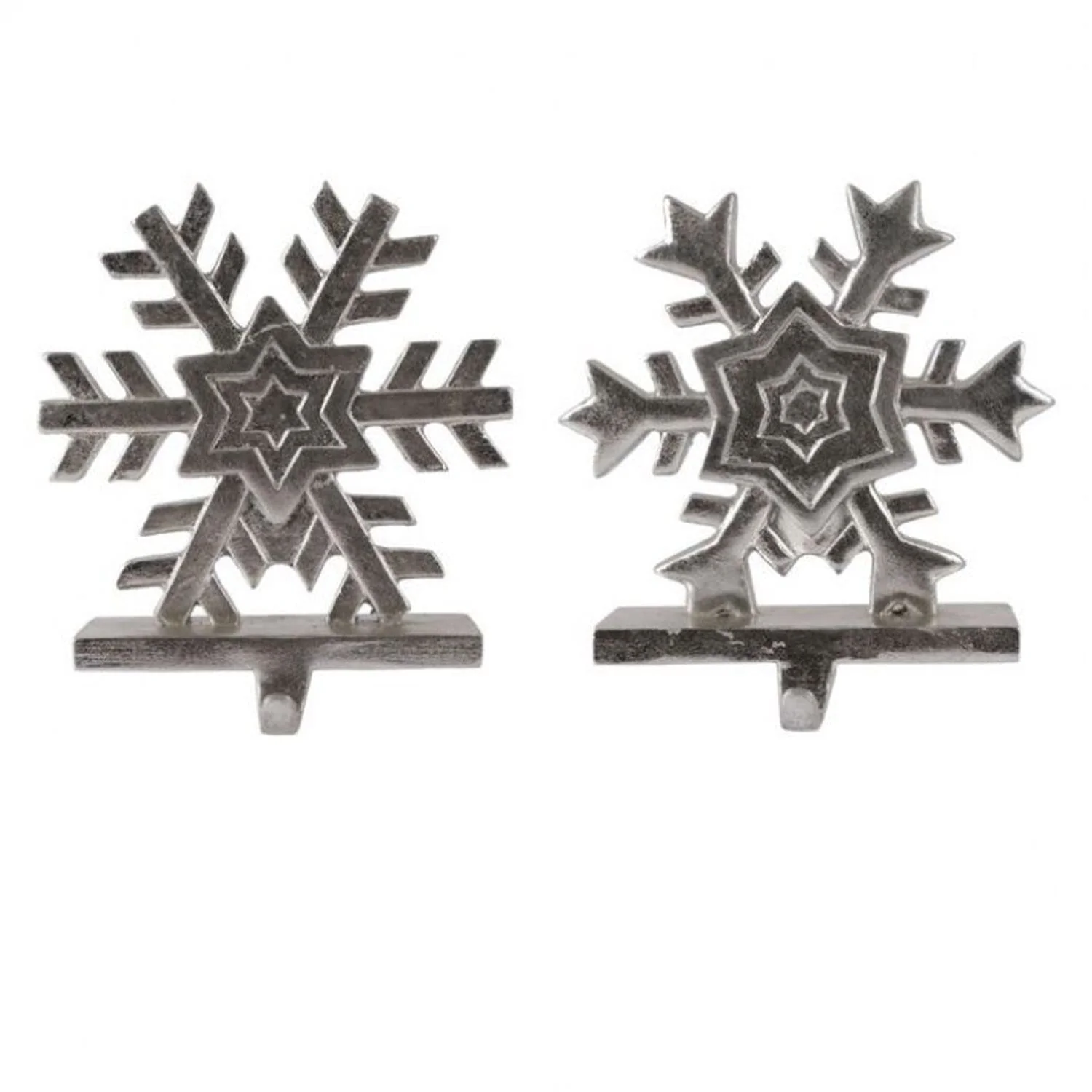 Regency International 9" Resin Snowflake Stocking Holder, Set of 2, Assortment