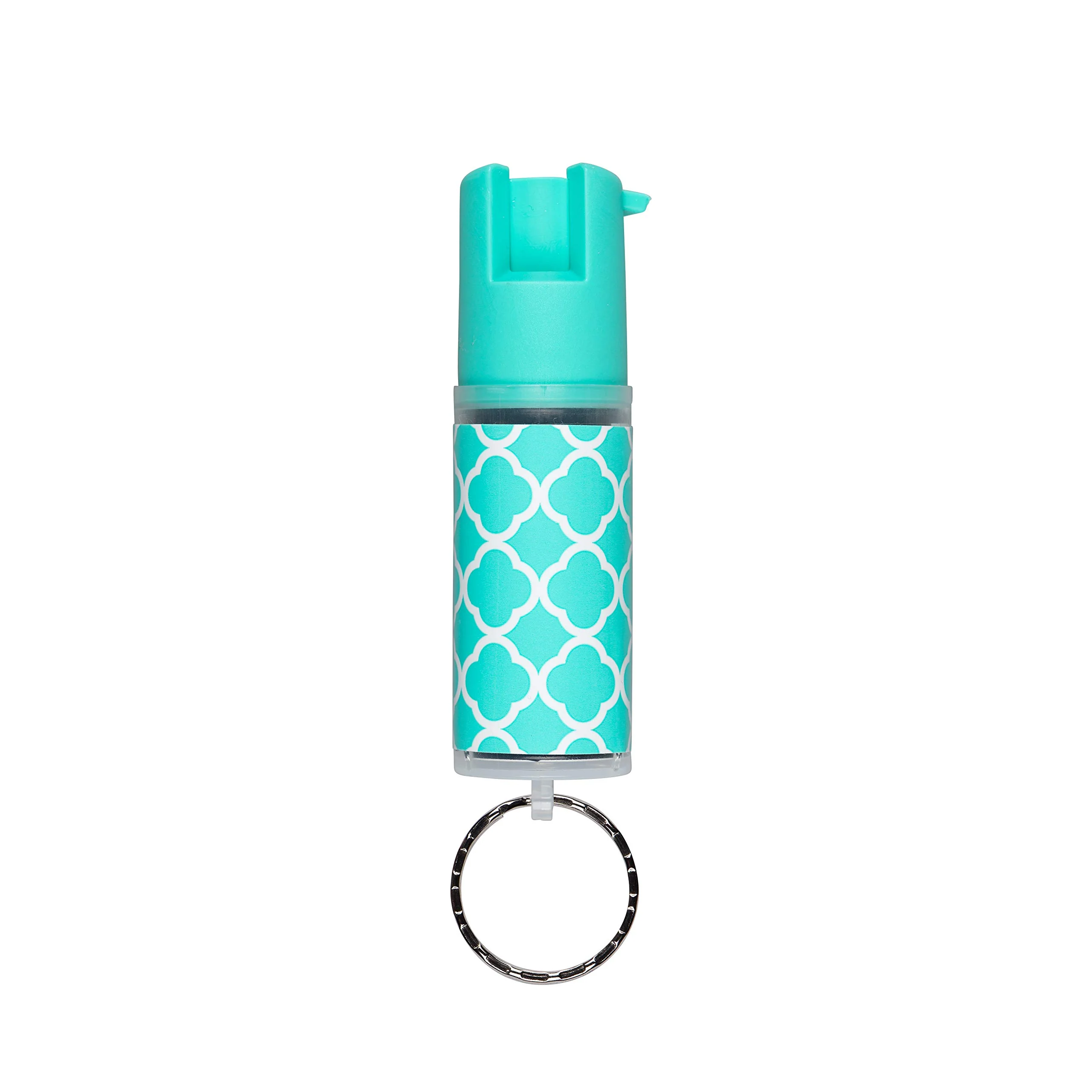 SABRE RED Pepper Spray Keychain for Women – Mini Case with Cute Design, Reinforced Twist Lock Prevents Accidents, Same Maximum Strength Formula Used by Police, 10-Foot (3M) Range with 25 Bursts