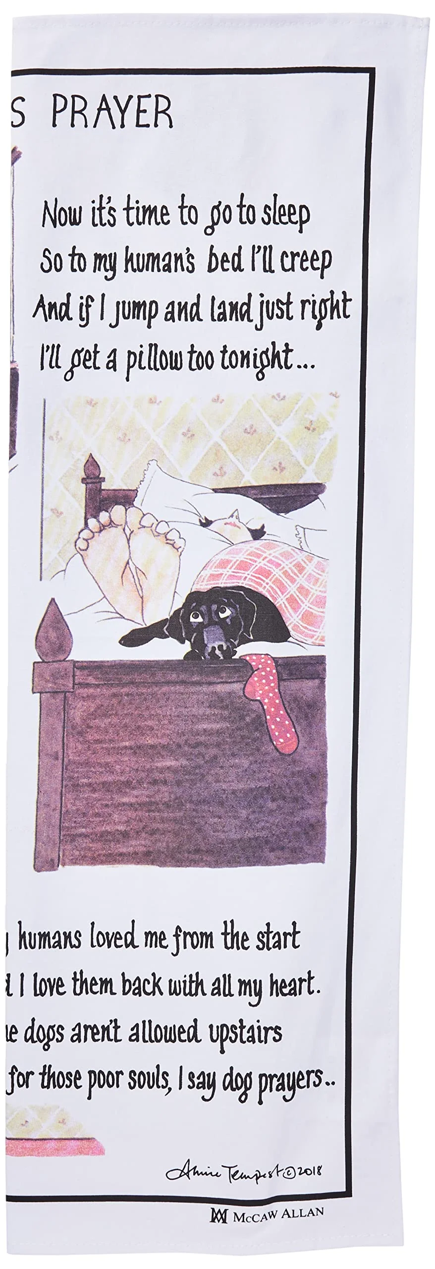 Samuel Lamont 503C A Dog's Prayer Cotton Tea Towel