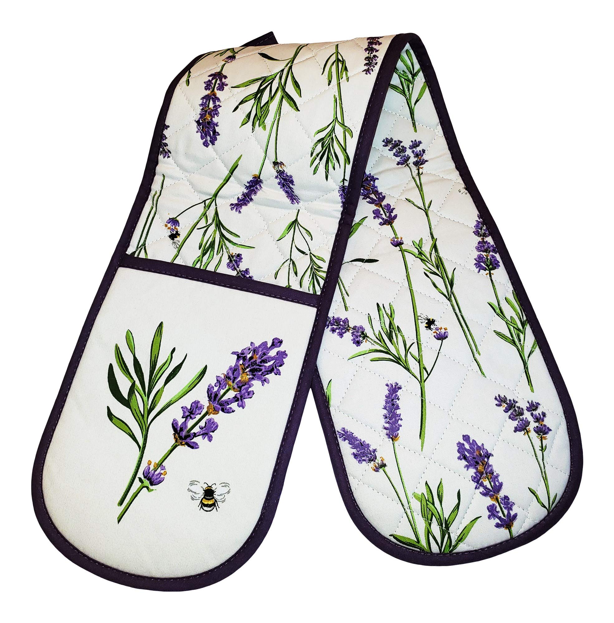 Samuel Lamont, Lavare (Lavender), British Double Oven Glove, Insulated, Cotton, Imported
