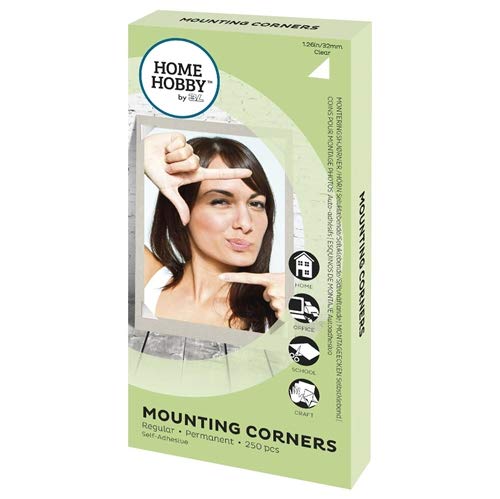 HomeHobby by 3L Mounting Corners, 32mm/1,26' (250 Pcs), Clear