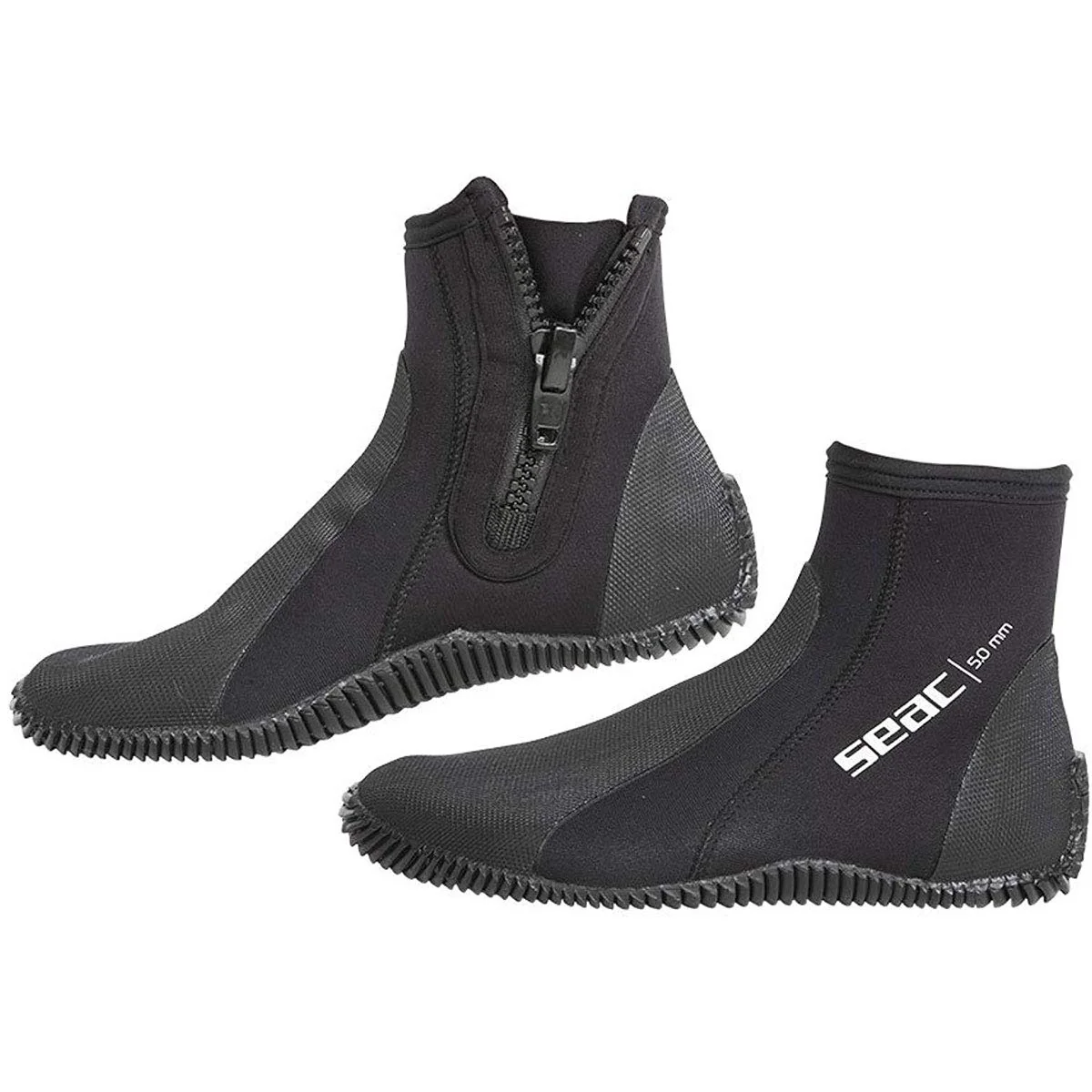 SEAC 5mm Regular Neoprene Boot, Black, X-Small (4.½/5.½)