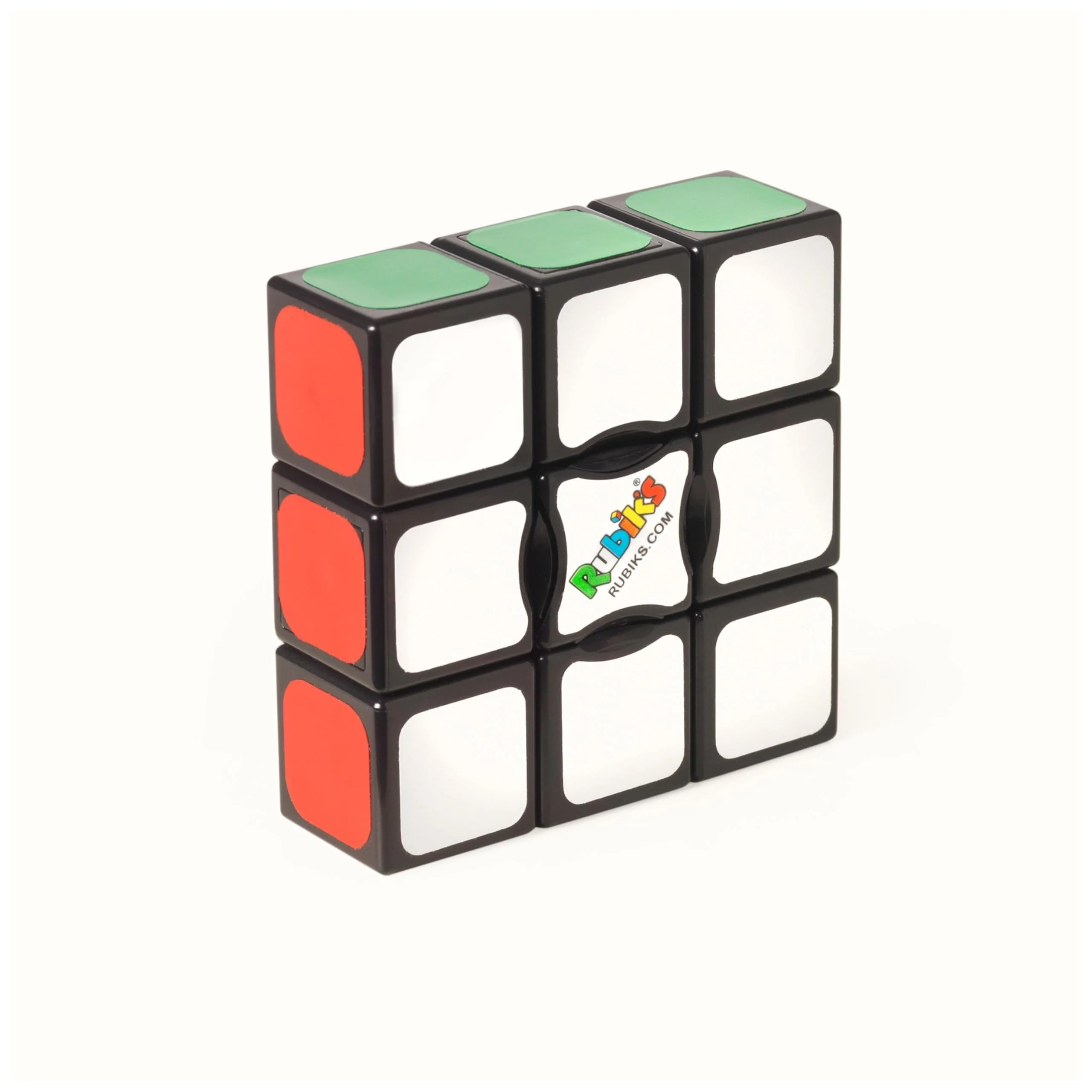 Rubik’s Edge, 3x3x1 Rubik’s Cube for Beginners Single Layer Puzzle Retro Educational Brain Teaser Travel Fidget Toy, for Adults & Kids Ages 8 and up