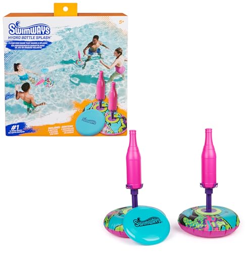 SwimWays Hydro Bottle Splash, Pool Toys for Kids and Adults, Throwing Disc Swimming Pool Game, Outdoor Toys for Kids Aged 5 & Up