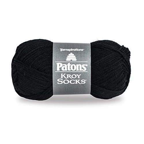 Patons Kroy Socks Yarn - (1) Super Fine Gauge - 1.75 oz - Coal - For Crochet, Knitting & Crafting