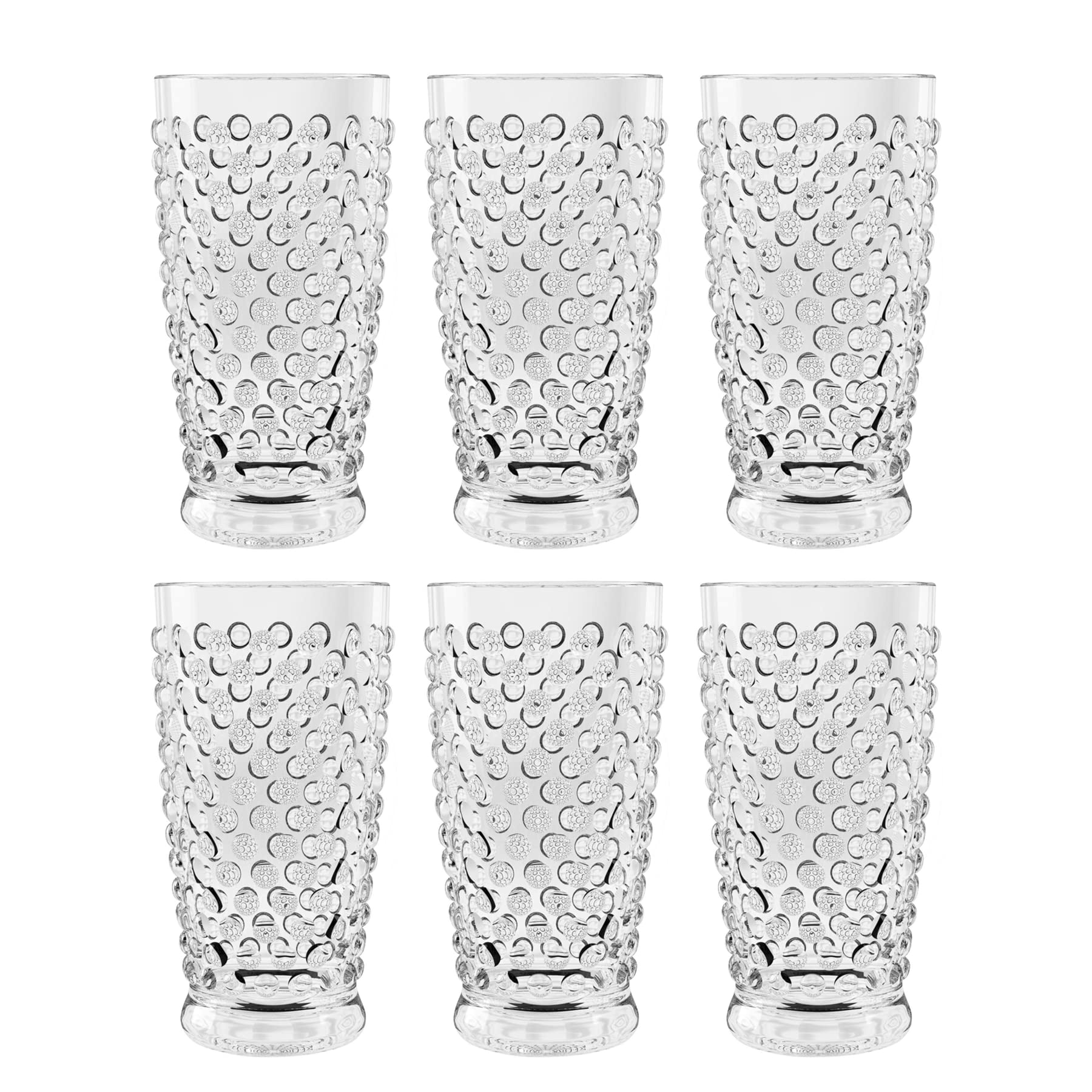 TarHong Hobnail Premium Plastic Drinkware, Jumbo Beverage, Clear