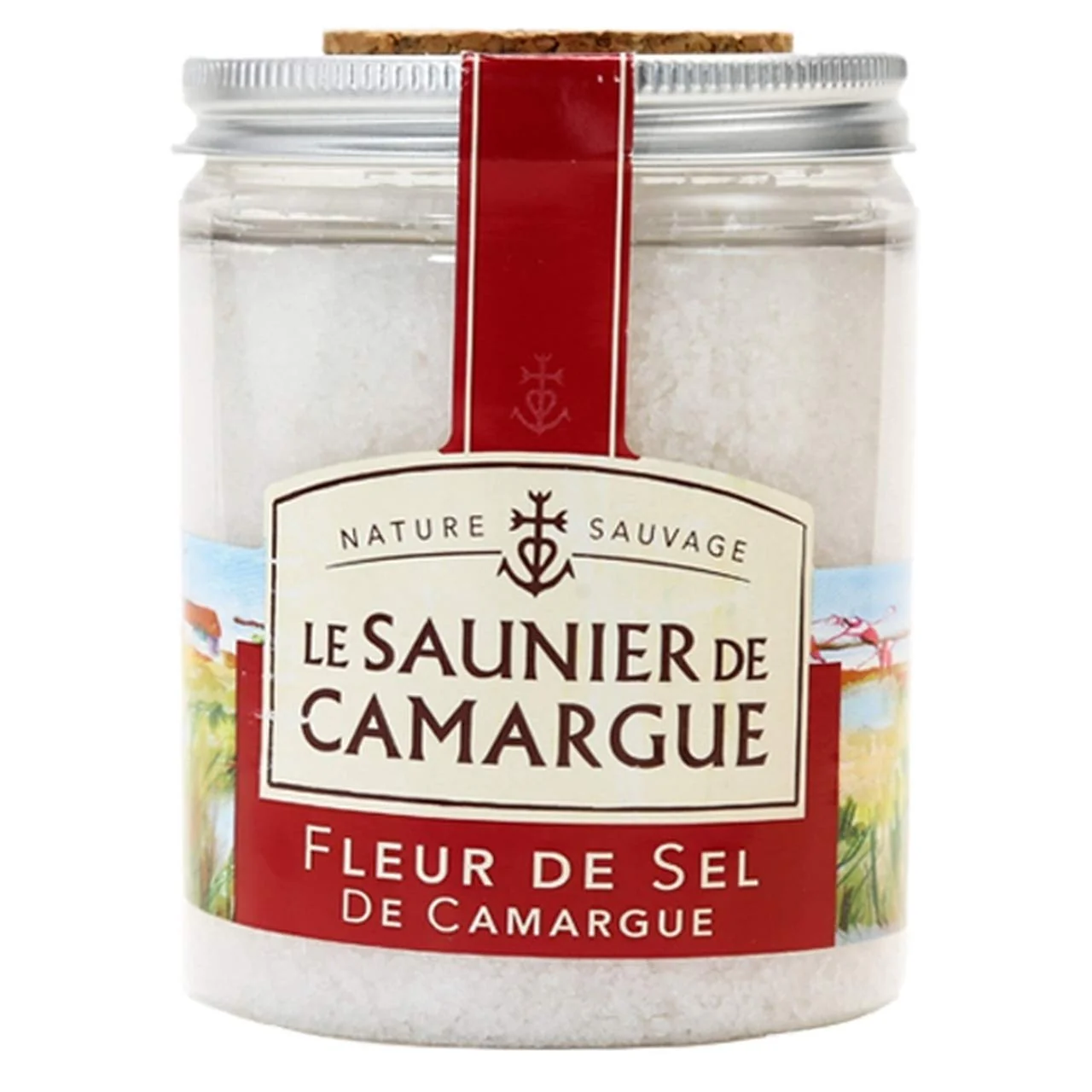 Le Saunier Fleur de Sel de Camargue Clear Plastic Jar 8.8 oz