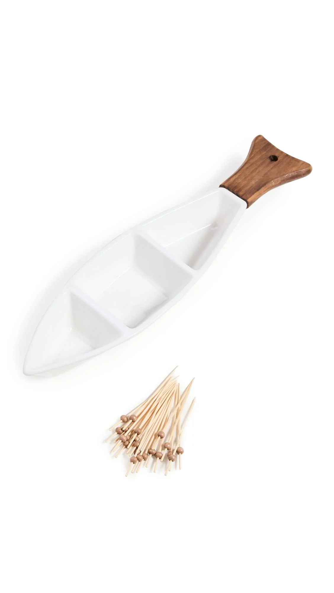 Two's Company 53776 Fish Tidbit Tray with Picks