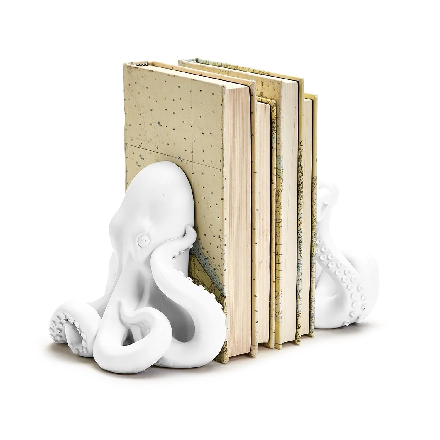 Two's Company Octopus 2 Pc Bookend, Resin, Set
