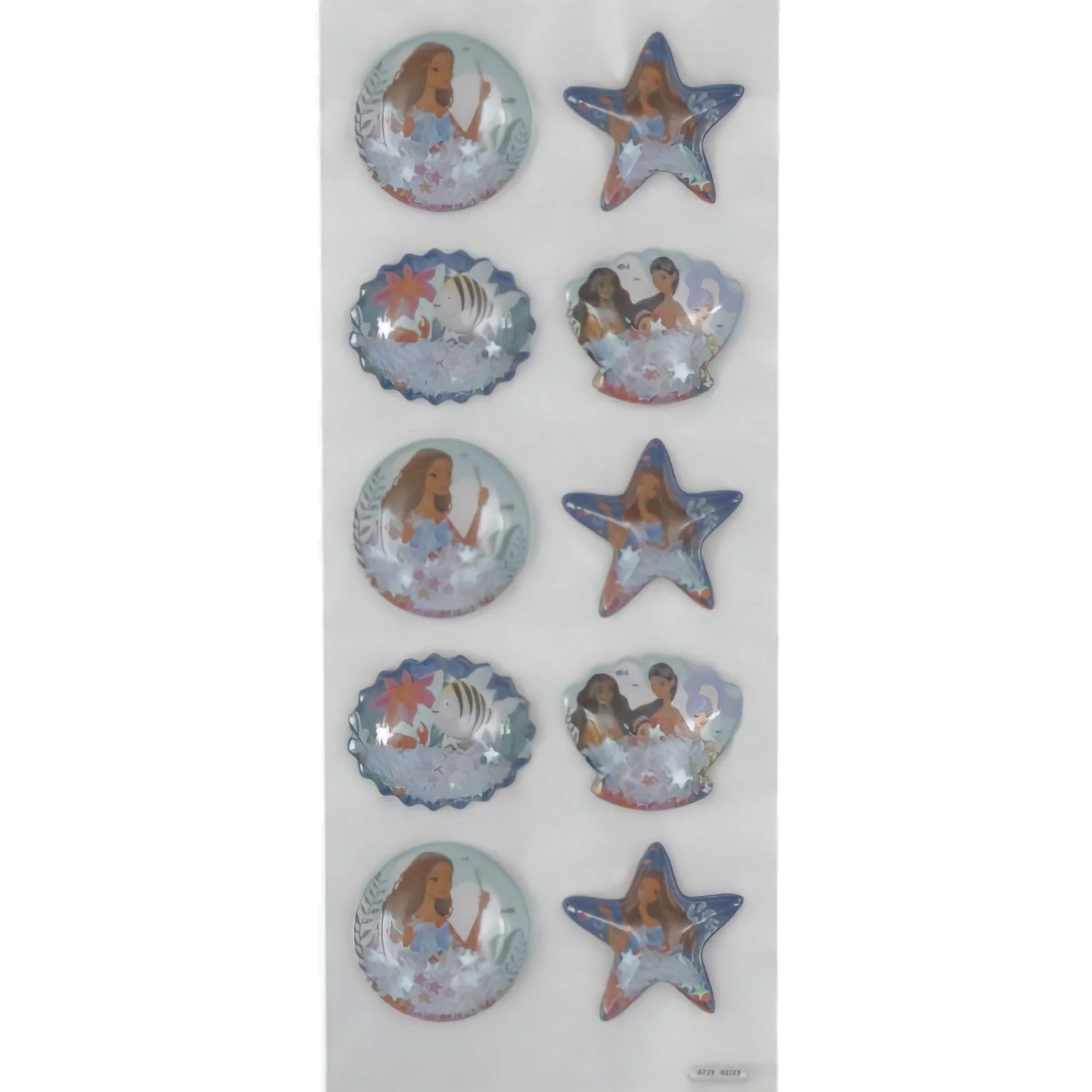 Unique Industries The Little Mermaid Sequin Filled Shaker Sticker Sheets, Girl, Birthday, Christening, Party Supplies