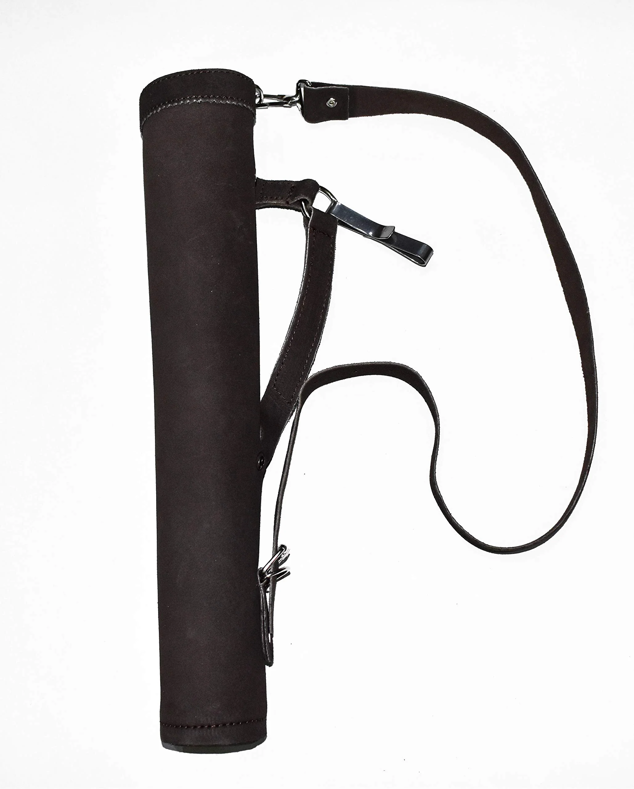 UNIVERSE ARCHERY Back Arrow Quiver | Genuine Suede Leather Arrow Holder | Traditional Handmade Quiver for Archery Sports | Lightweight & Comfortable (43 X 8 cm) (Dark Brown Suede)