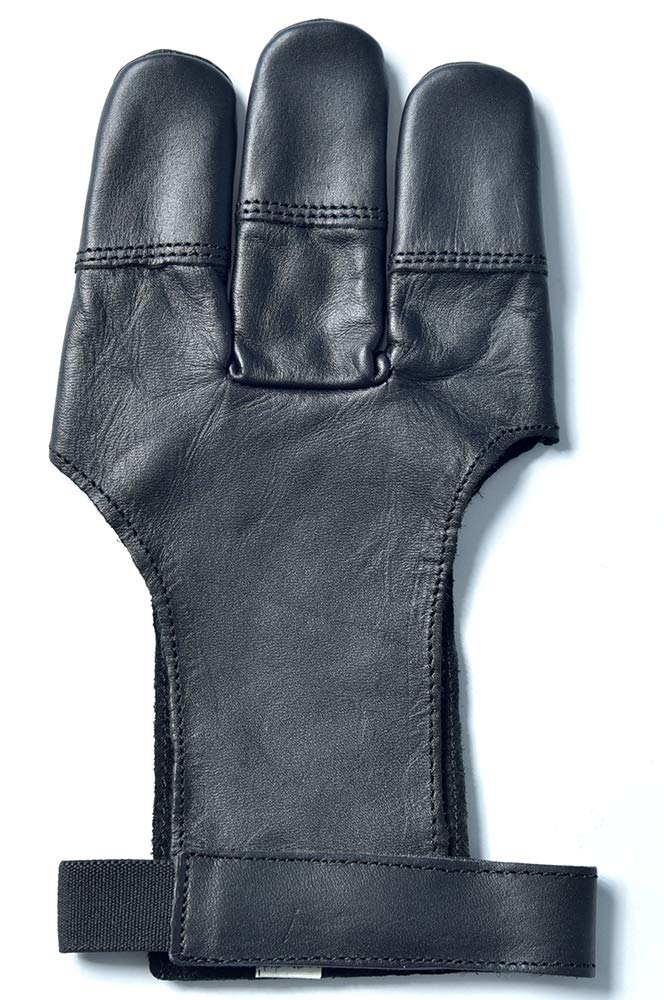 Universe Archery Leather Archery Glove | Handmade Shooting Hunting Three Finger Gloves | Recurve Bow Archery Cow Hide Leather Gloves | Excellent Fitting
