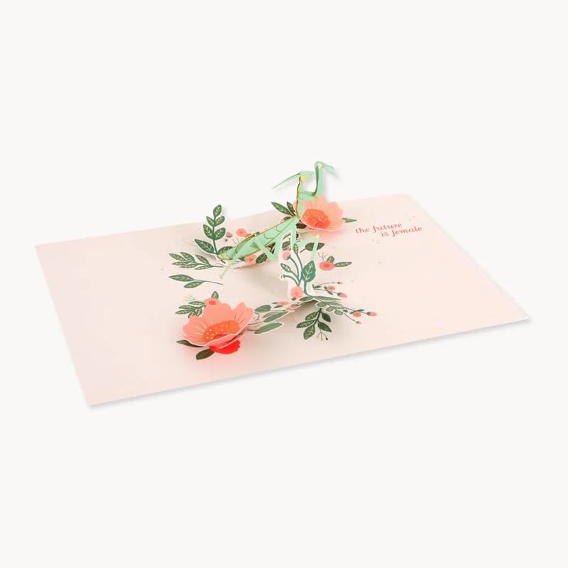UWP Luxe Praying Mantis Greeting Card by Our Pure Alchemy Collection, 6-inch Length, Paper, Any Occasion