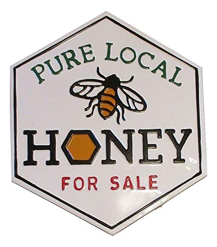 Farmhouse Pure Local Honey for Sale Embossed Sign