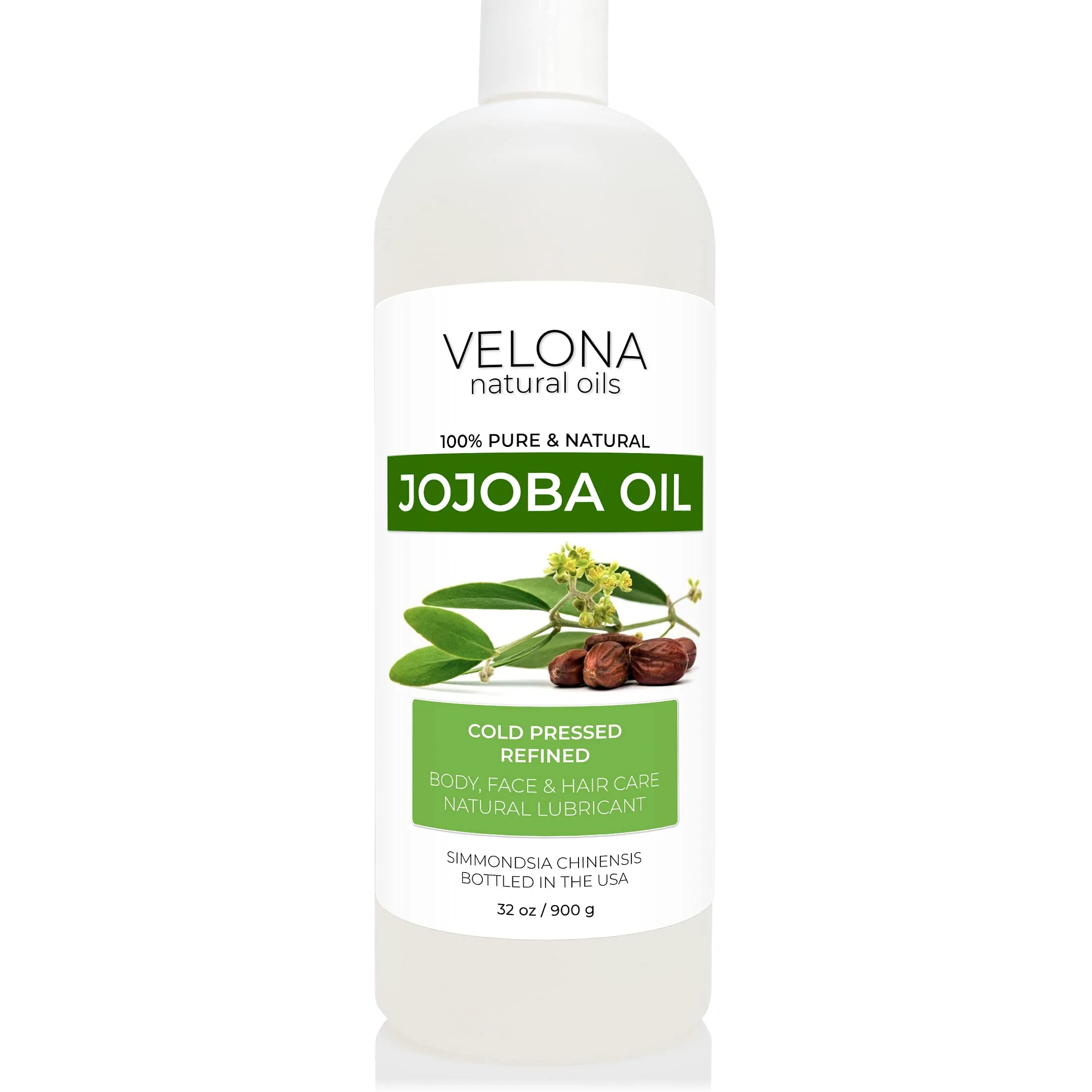 velona Jojoba Oil 32 oz | 100% Pure and Natural Carrier Oil | Clear, Refined, Cold Pressed | Moisturizing Face, Hair, Body and Skin Care | Use Today - Enjoy Results